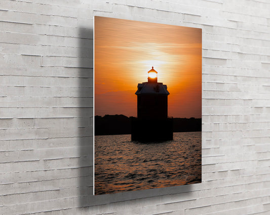 Sunfire Throught Sandy Point Light -- HD Metal