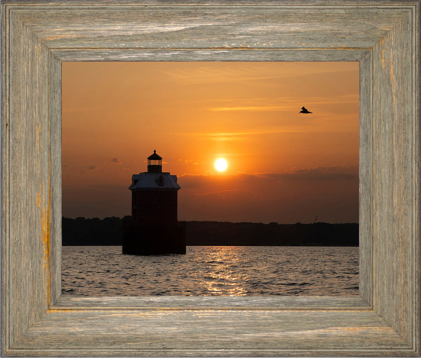 Sunset at Sandy Point Light