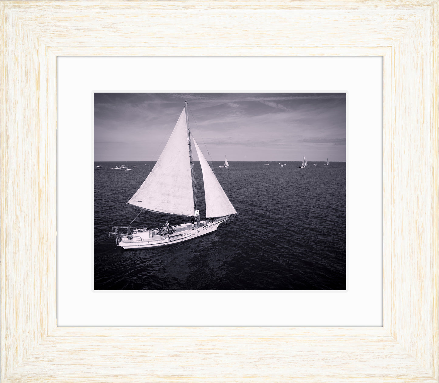 2022 Deal Island Skipjack Races - The Messenger (BW) -- Digital Print