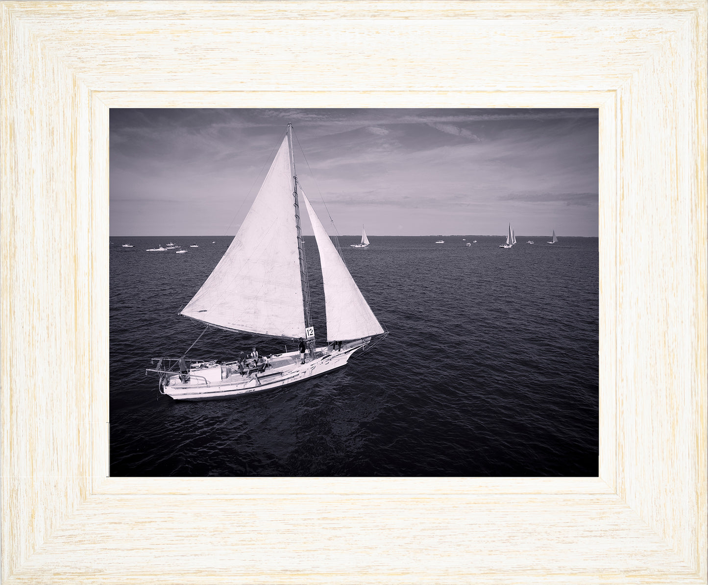 2022 Deal Island Skipjack Races - The Messenger (BW) -- Digital Print