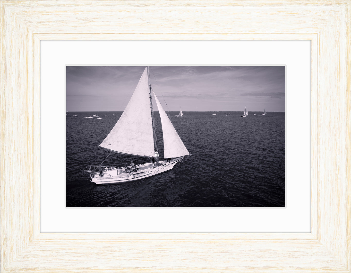 2022 Deal Island Skipjack Races - The Messenger (BW) -- Digital Print