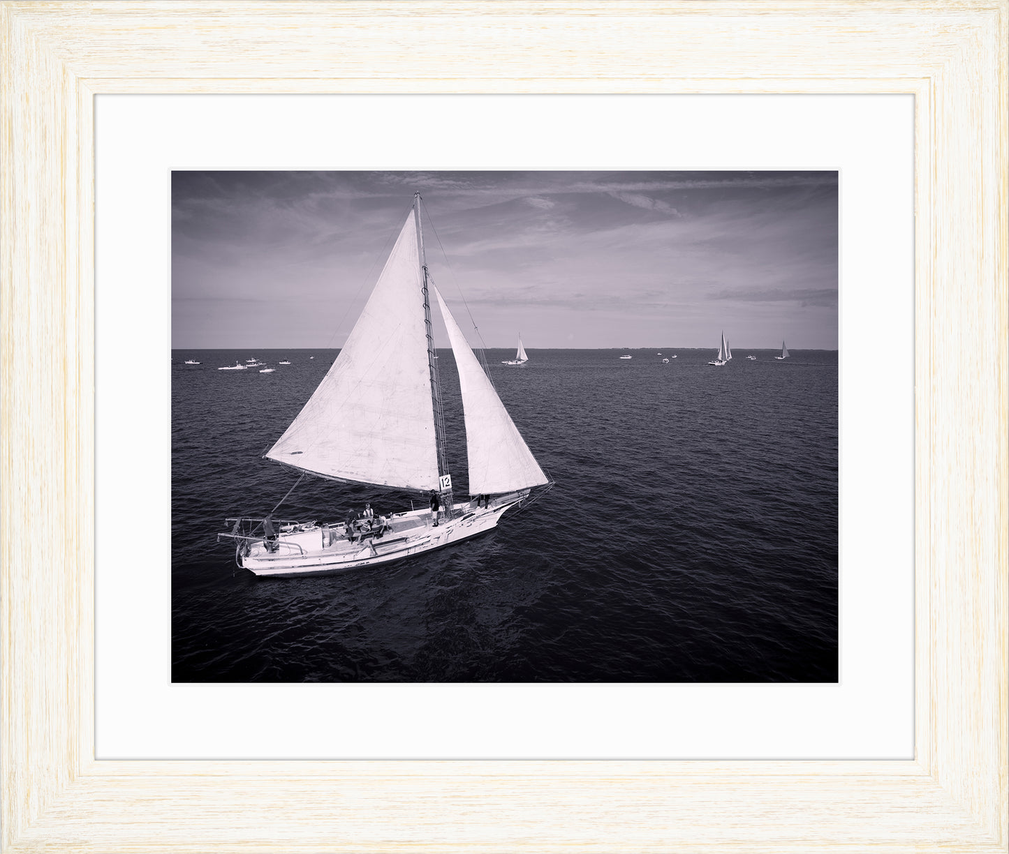 2022 Deal Island Skipjack Races - The Messenger (BW) -- Digital Print