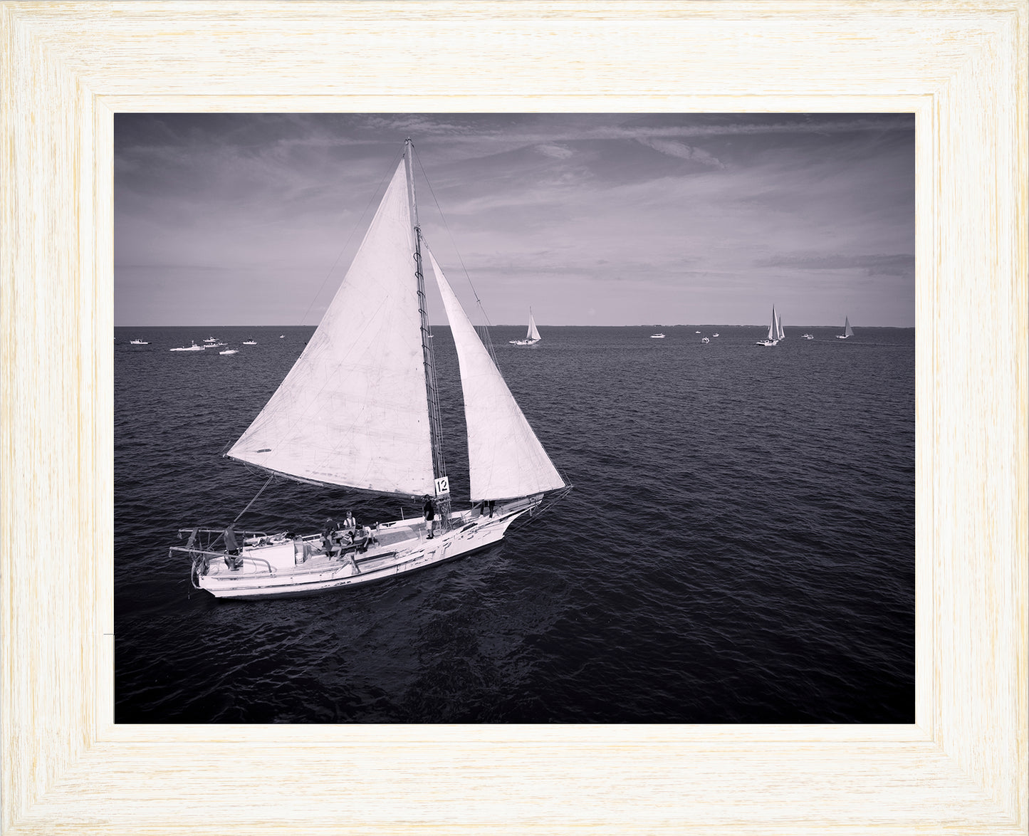2022 Deal Island Skipjack Races - The Messenger (BW) -- Digital Print