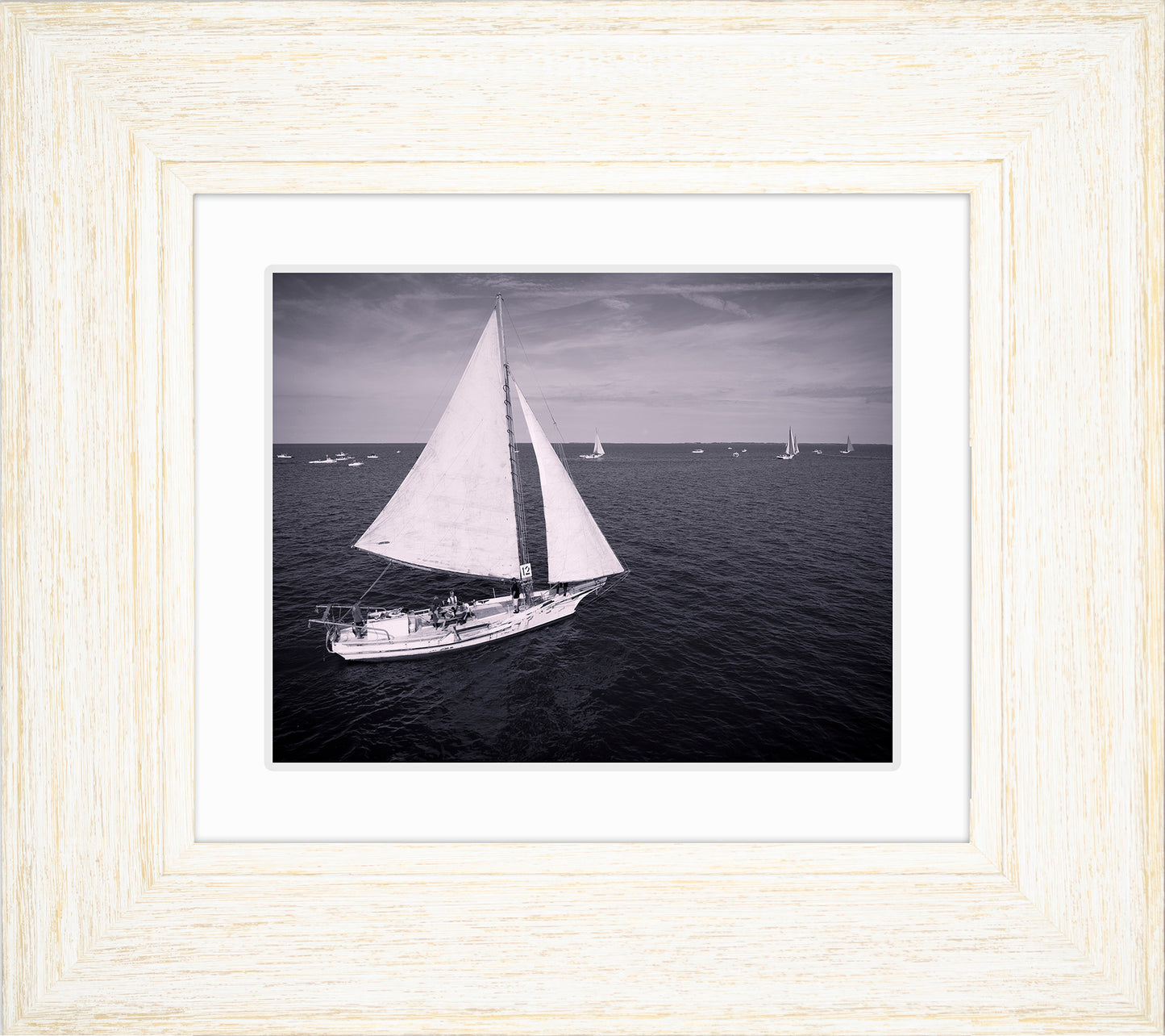 2022 Deal Island Skipjack Races - The Messenger (BW) -- Digital Print