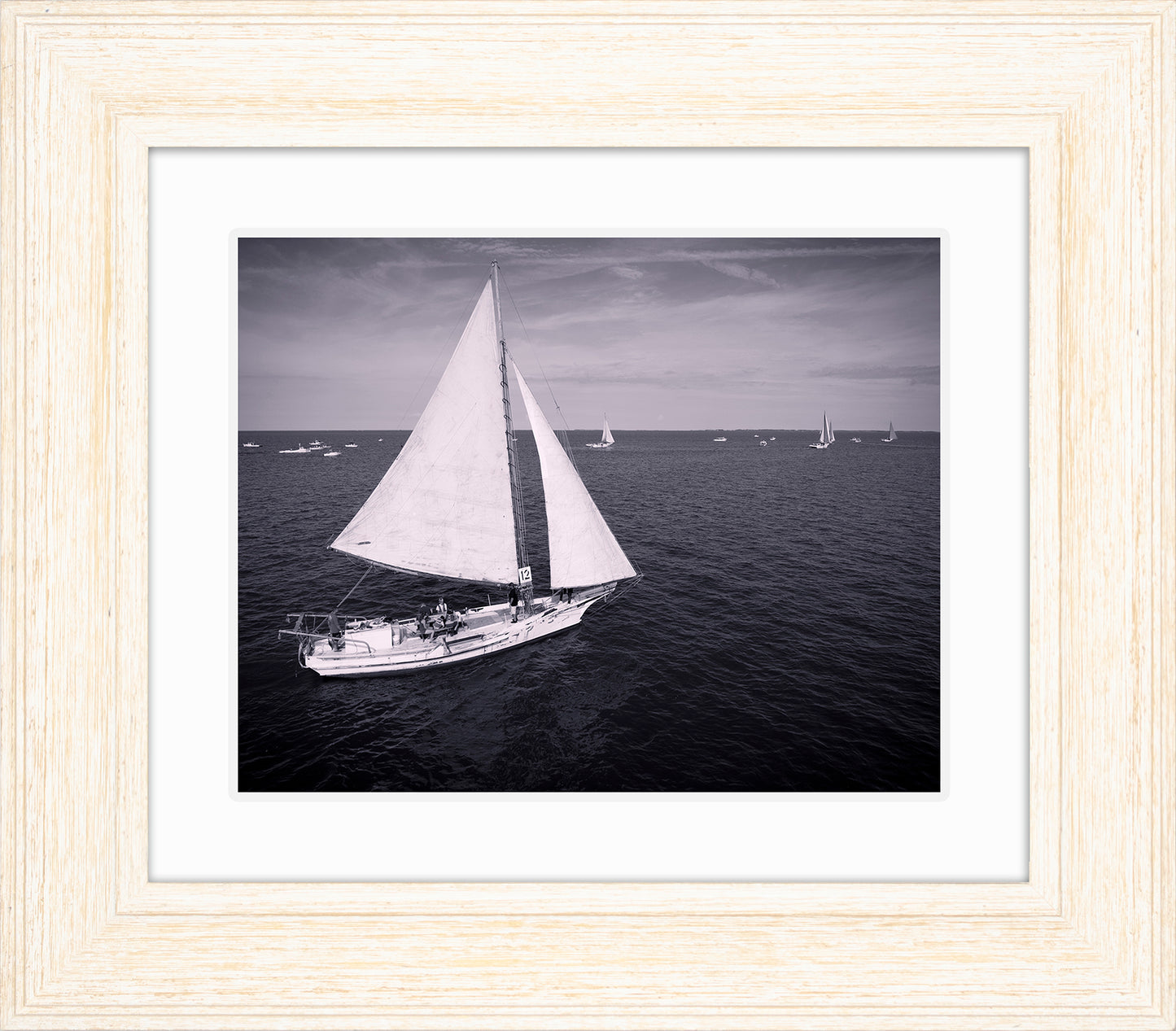 2022 Deal Island Skipjack Races - The Messenger (BW) -- Digital Print