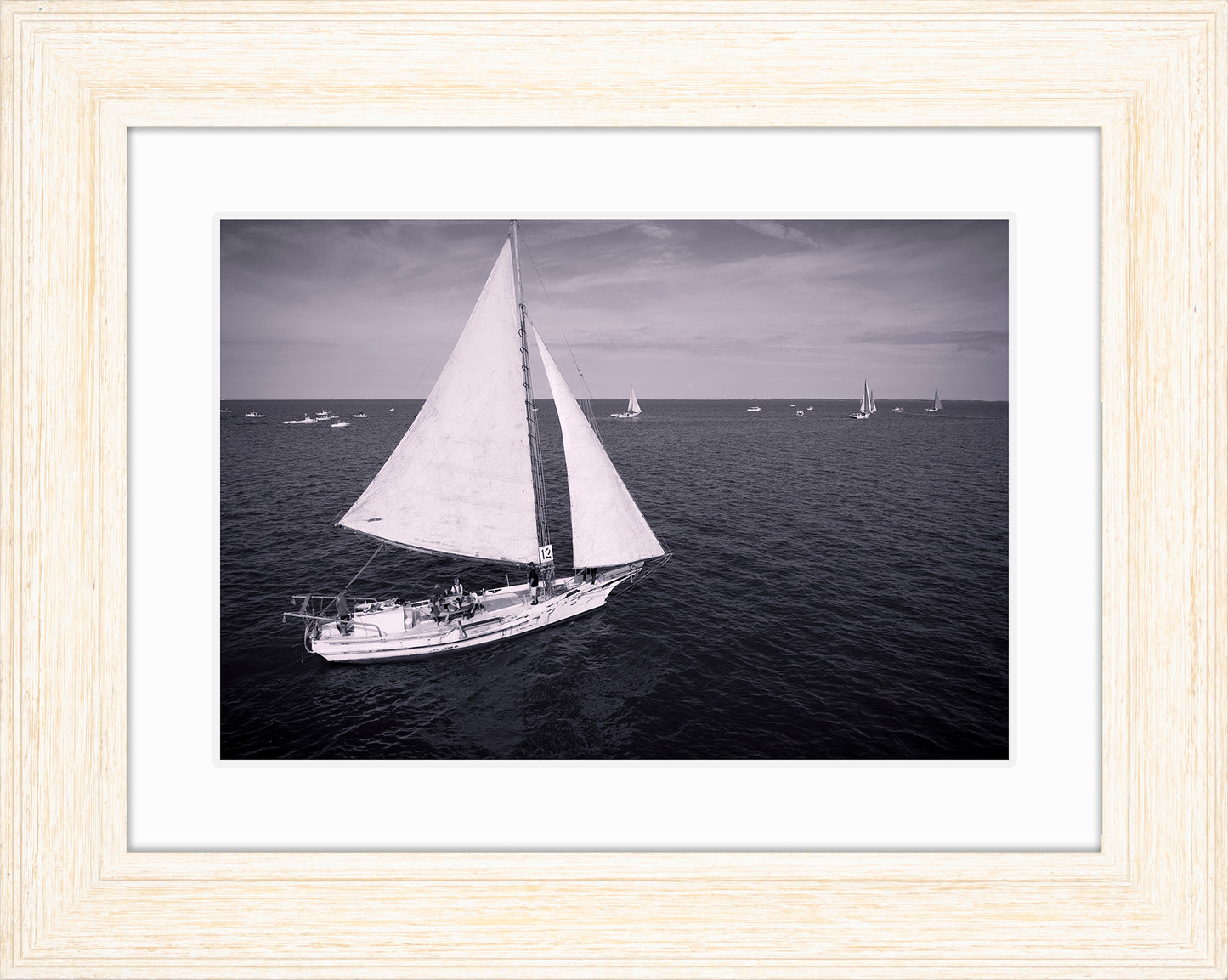 2022 Deal Island Skipjack Races - The Messenger (BW) -- Digital Print