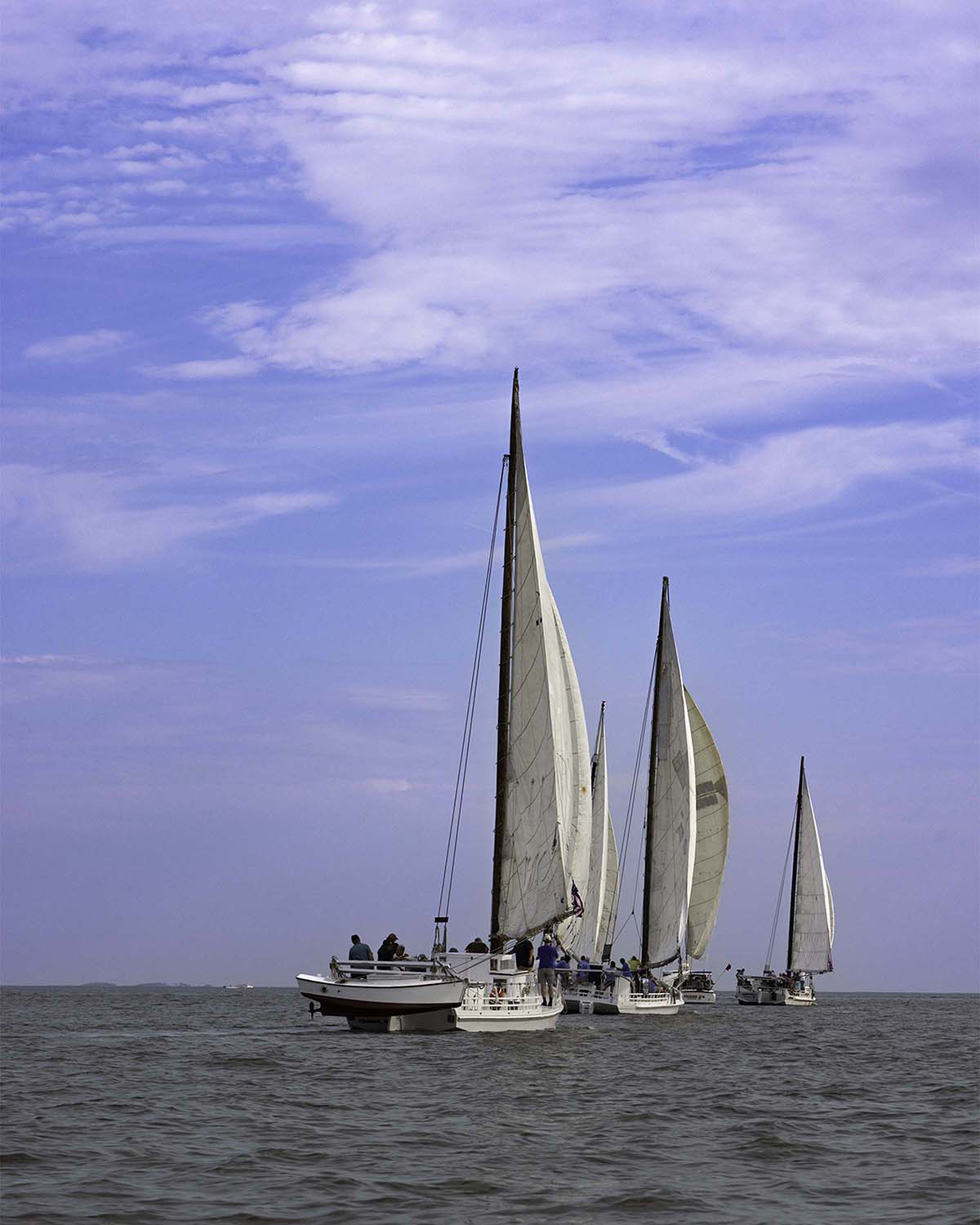 2023 Deal Island Skipjack Races - Committee Boat Run -- Digital Print