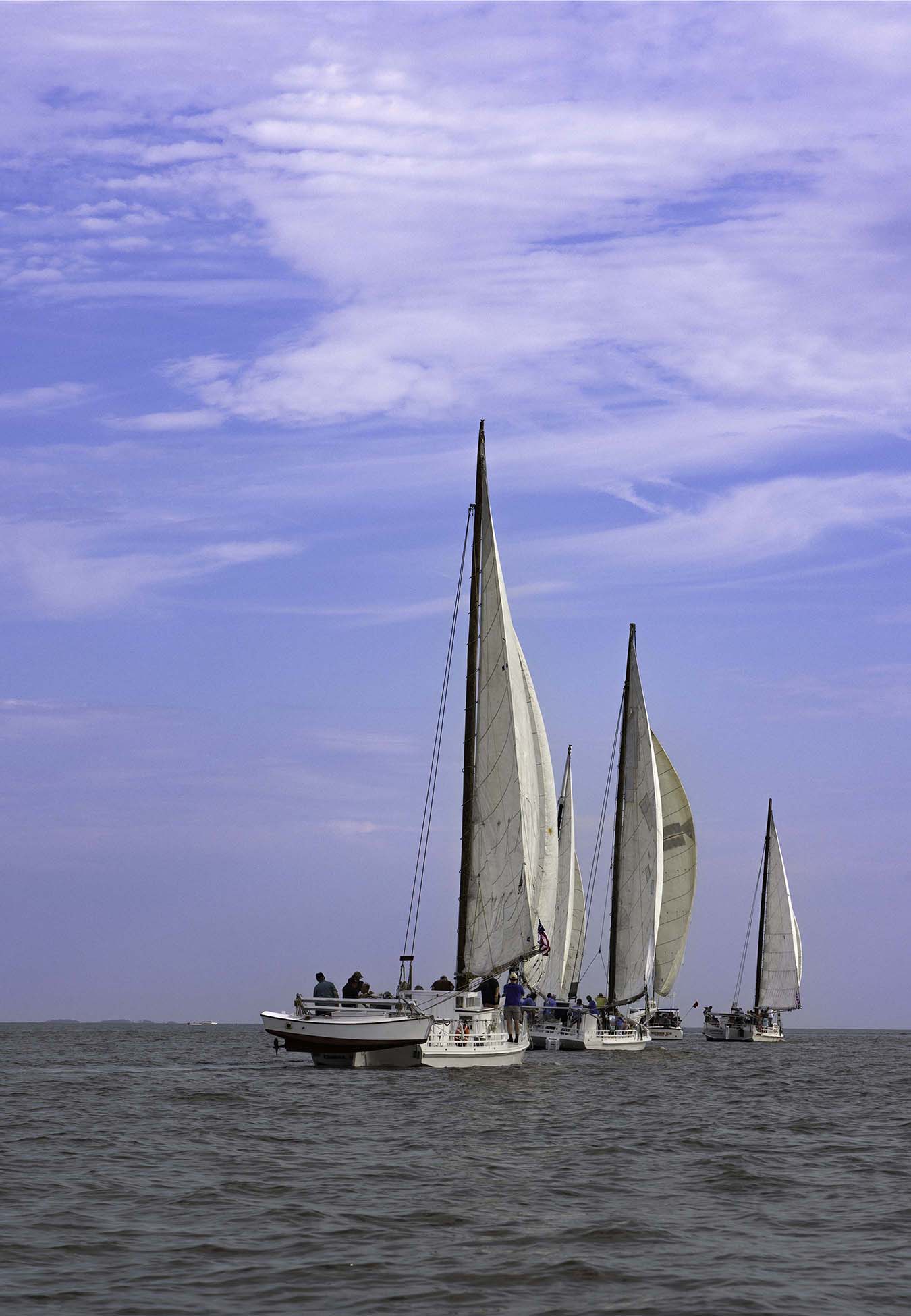 2023 Deal Island Skipjack Races - Committee Boat Run -- Digital Print