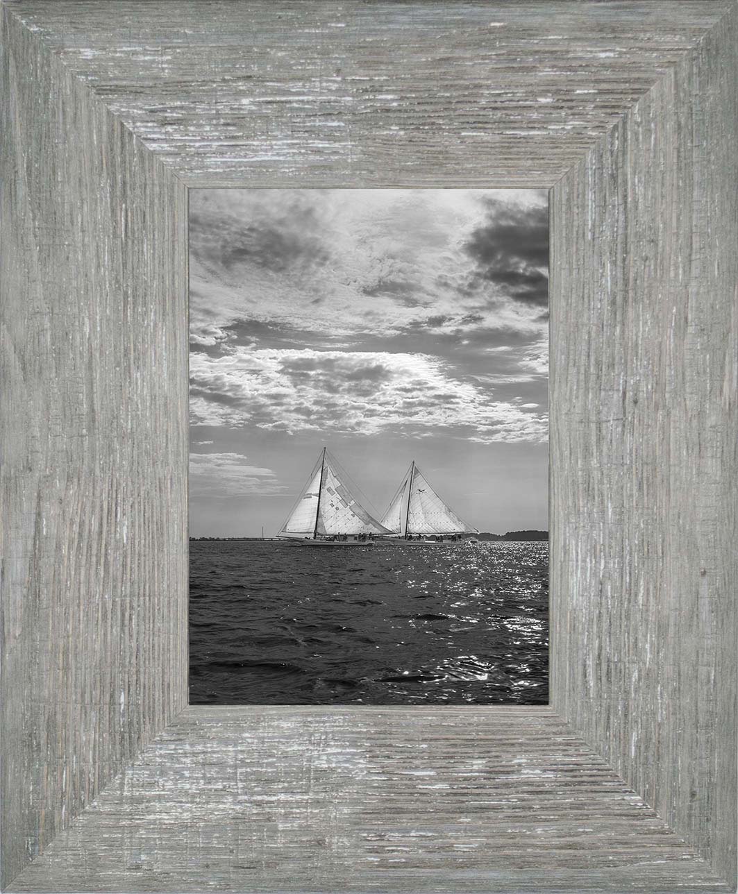 2023 Deal Island Skipjack Races - Fannie Dougherty Leads the Han Em Harve (BW) -- Digital Print