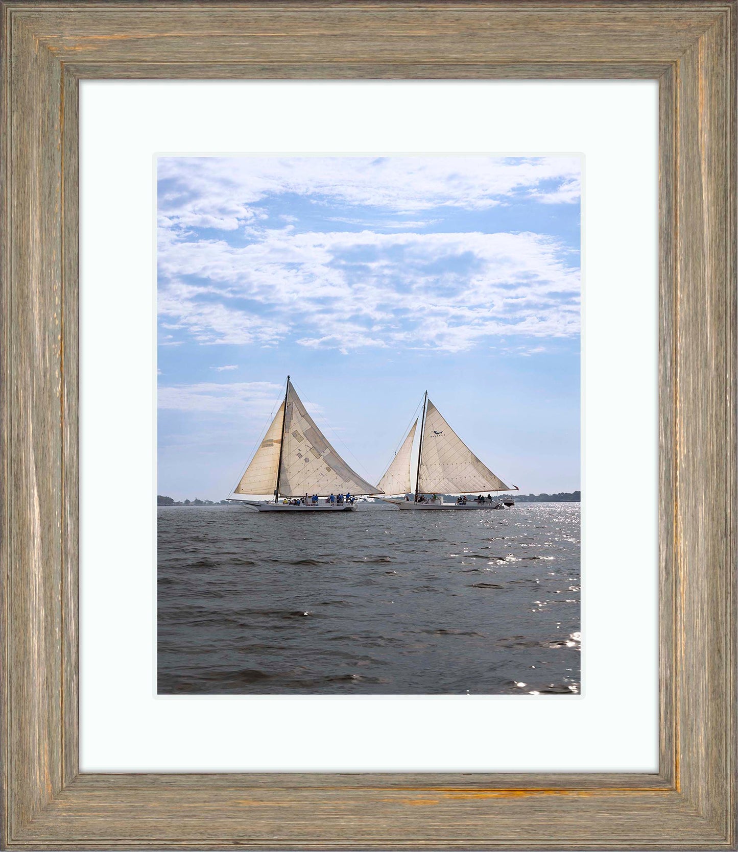 2023 Deal Island Skipjack Races - Fannie Dougherty Leads the Han Em Harve (Color) -- Digital Print