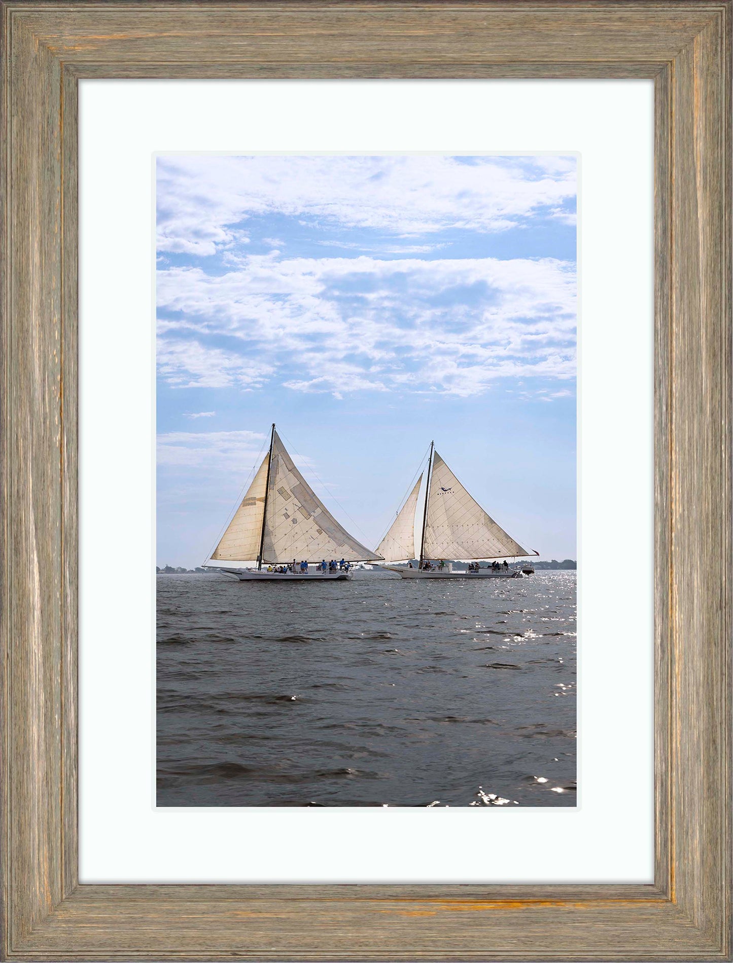 2023 Deal Island Skipjack Races - Fannie Dougherty Leads the Han Em Harve (Color) -- Digital Print