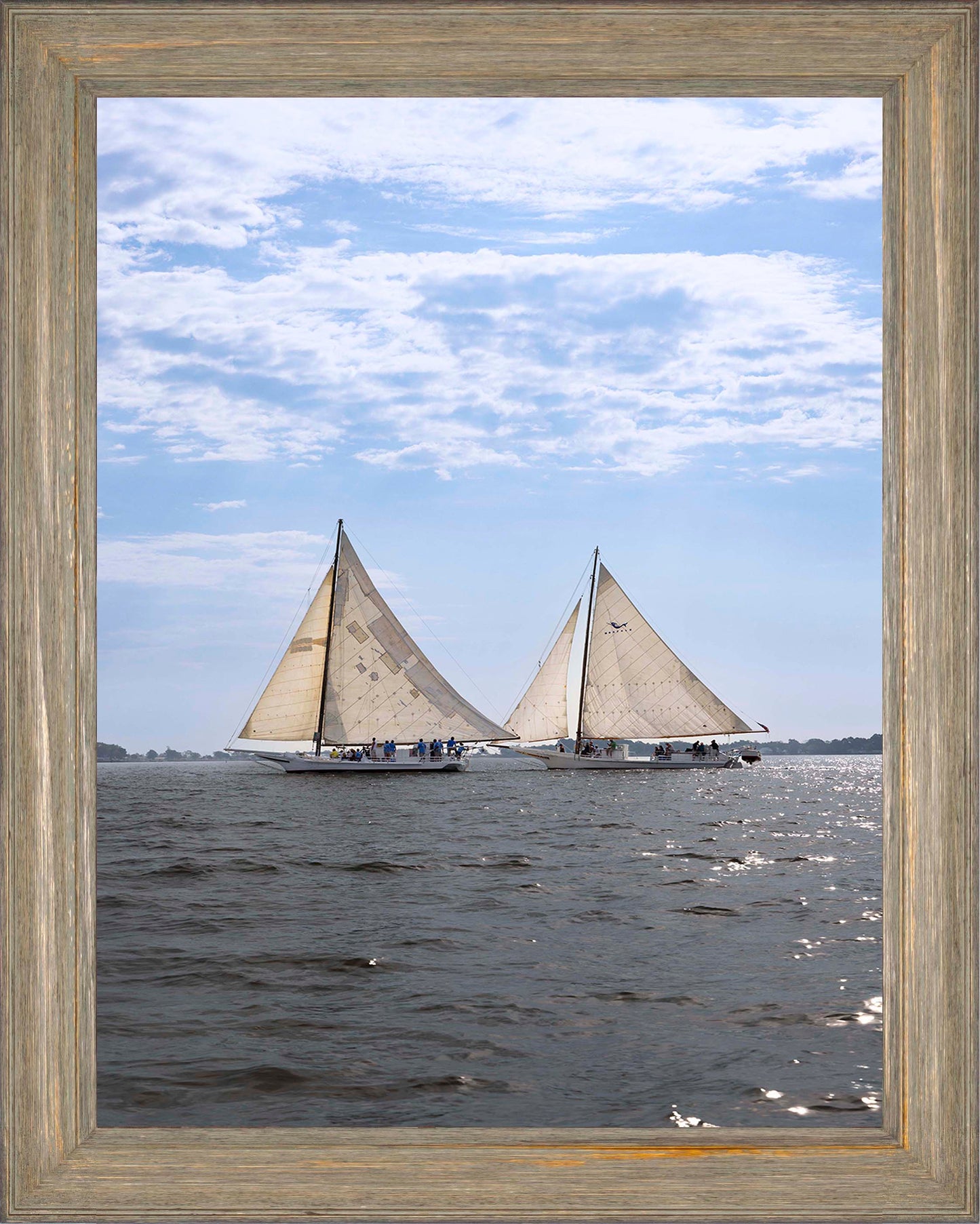 2023 Deal Island Skipjack Races - Fannie Dougherty Leads the Han Em Harve (Color) -- Digital Print
