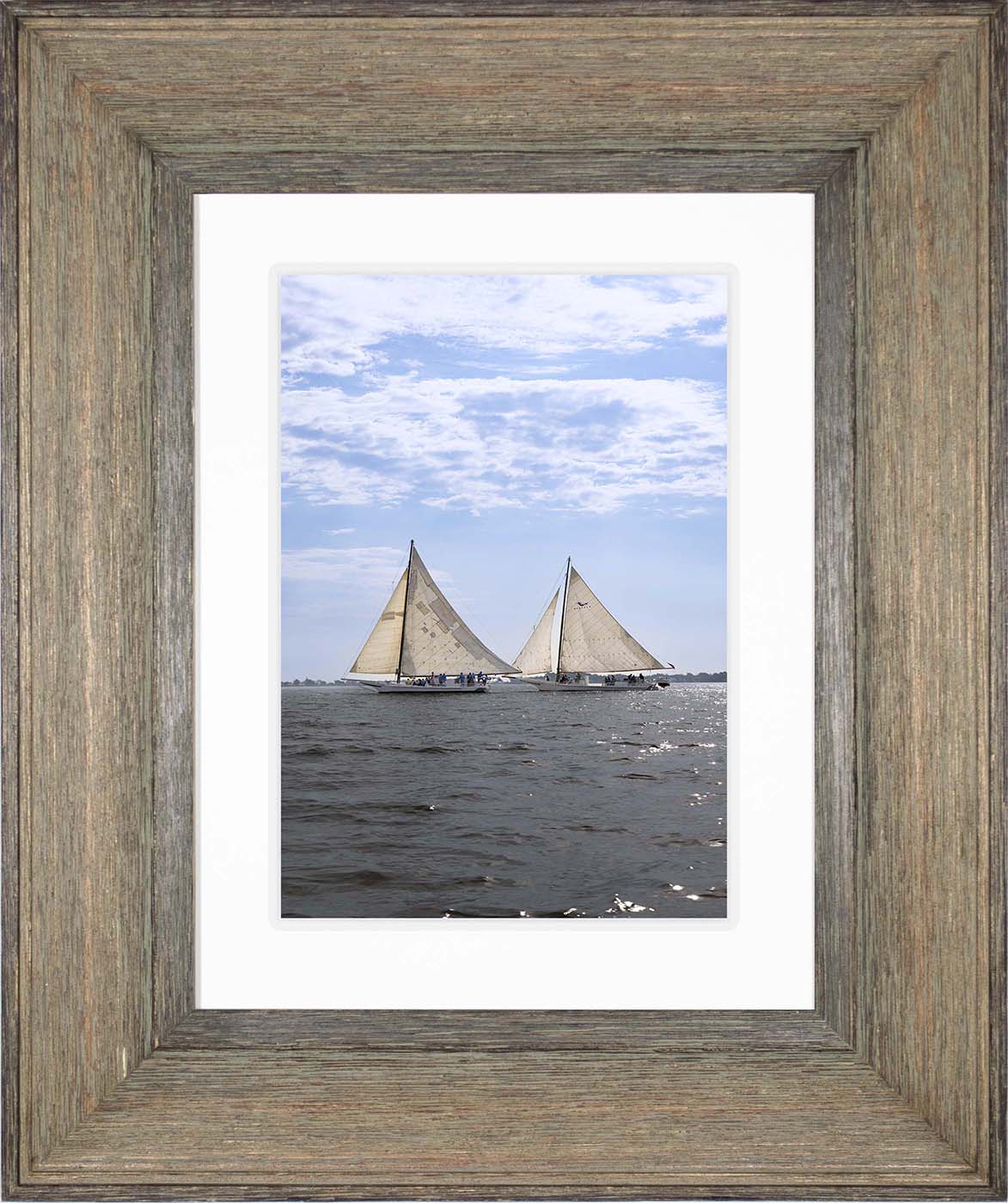 2023 Deal Island Skipjack Races - Fannie Dougherty Leads the Han Em Harve (Color) -- Digital Print