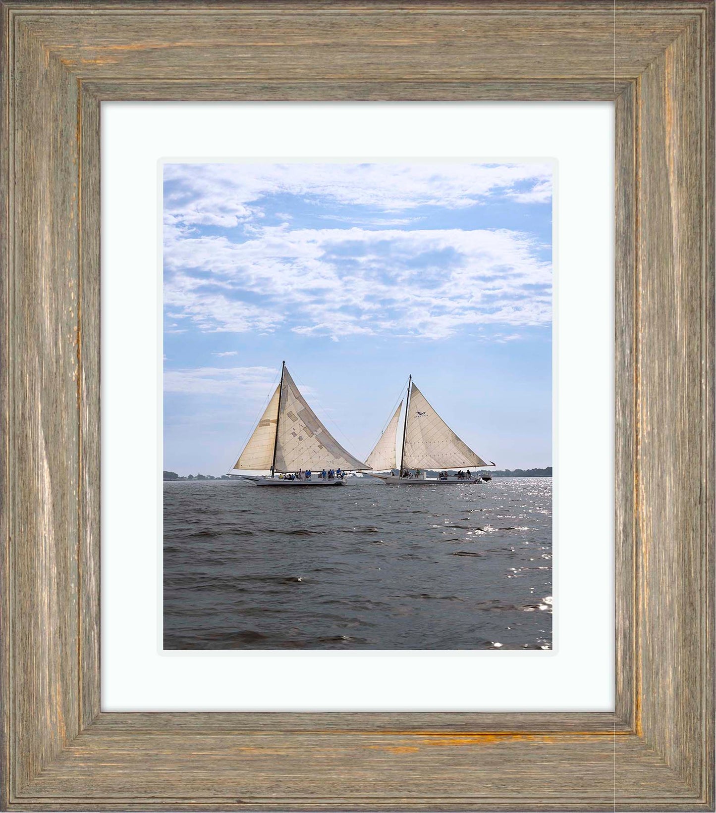 2023 Deal Island Skipjack Races - Fannie Dougherty Leads the Han Em Harve (Color) -- Digital Print