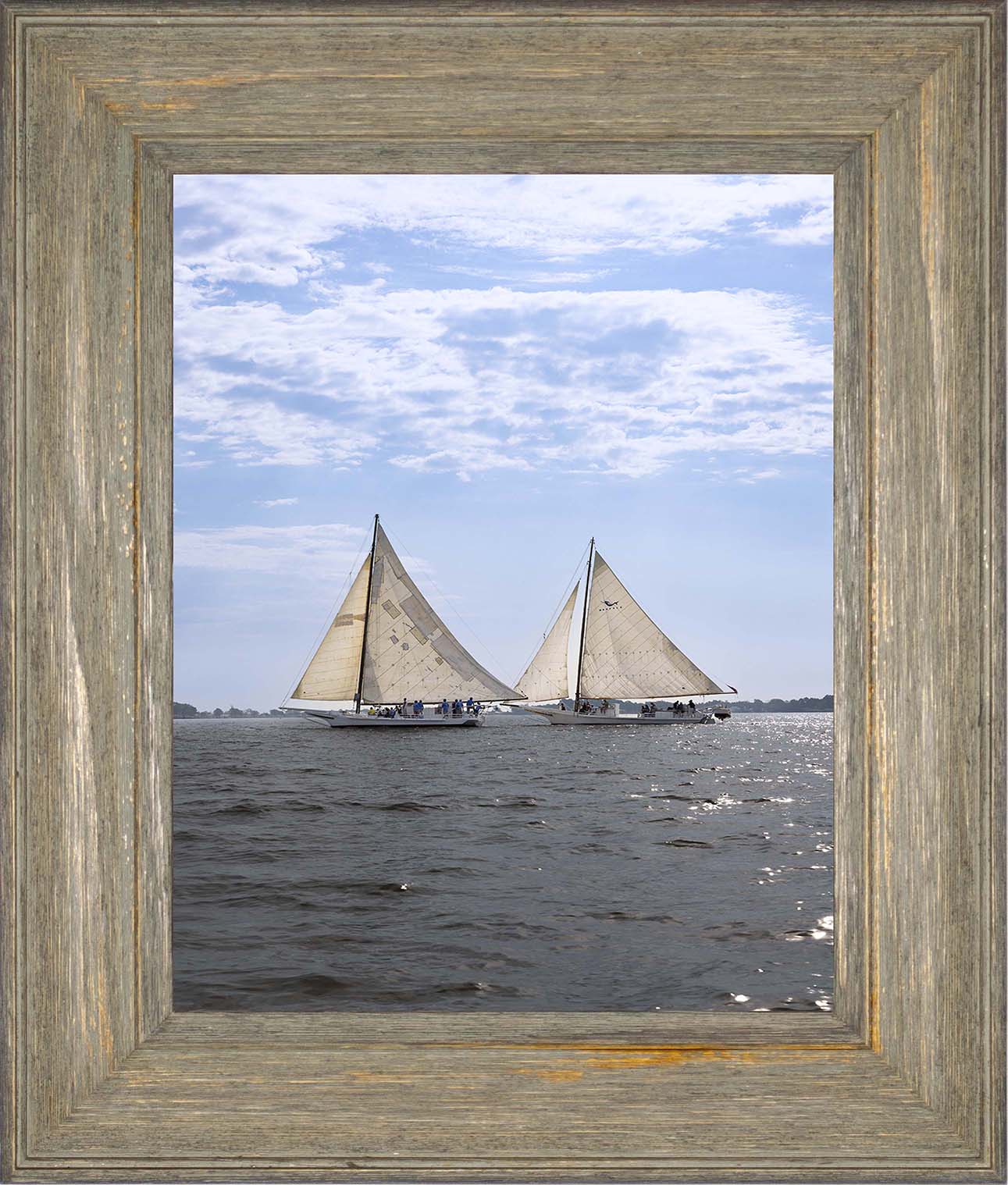 2023 Deal Island Skipjack Races - Fannie Dougherty Leads the Han Em Harve (Color) -- Digital Print