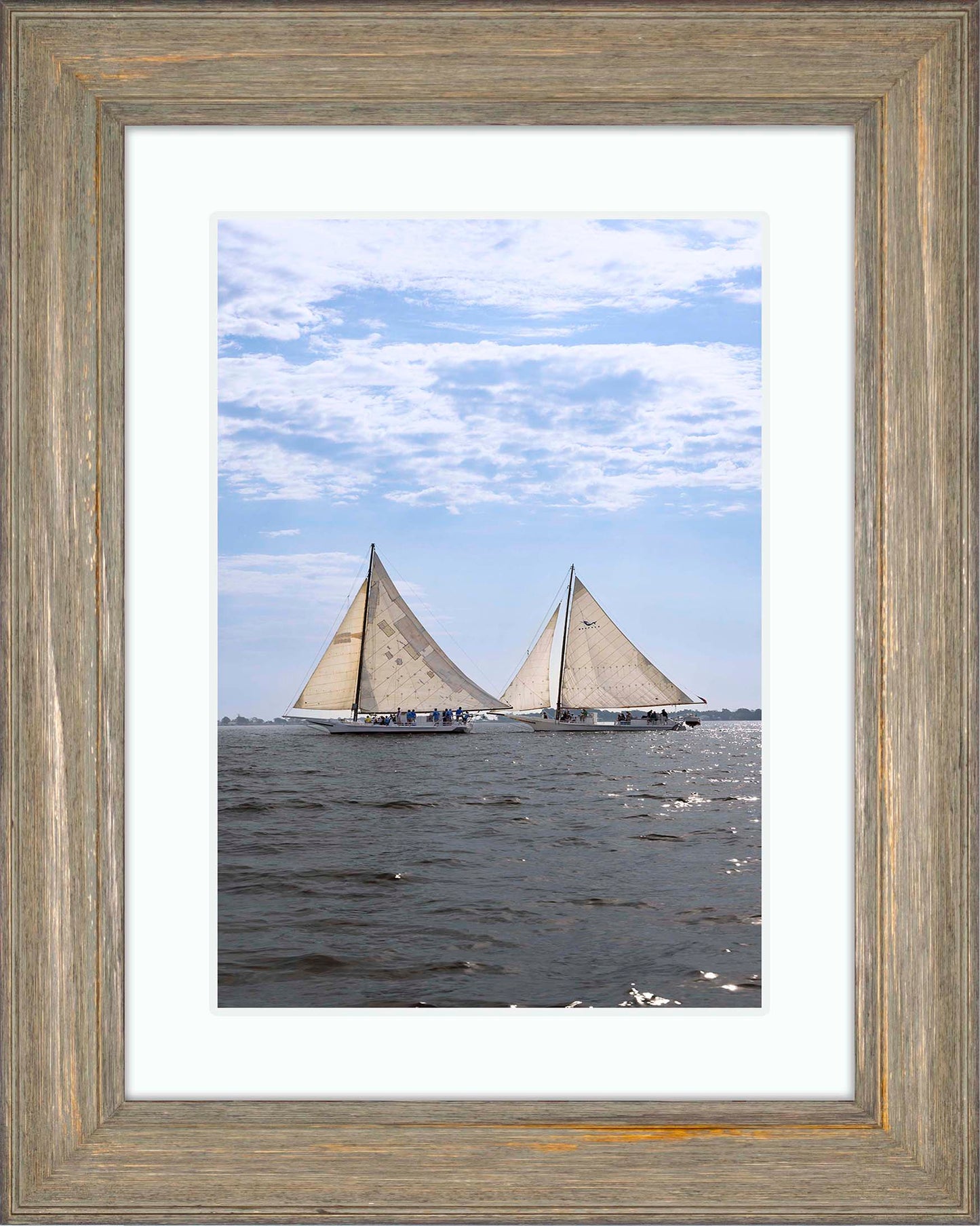 2023 Deal Island Skipjack Races - Fannie Dougherty Leads the Han Em Harve (Color) -- Digital Print