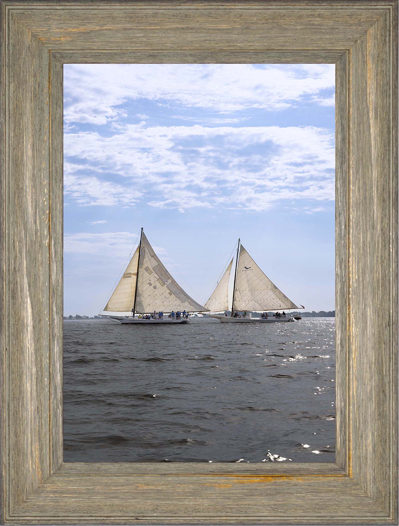 2023 Deal Island Skipjack Races - Fannie Dougherty Leads the Han Em Harve (Color) -- Digital Print