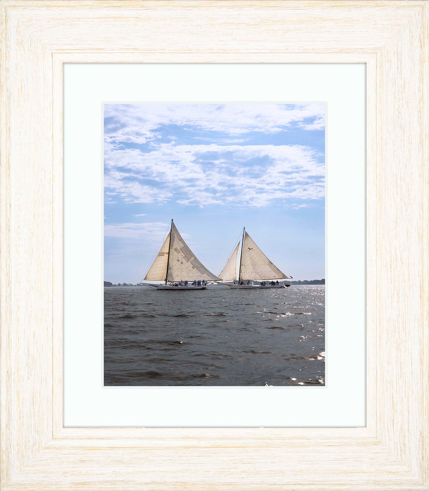 2023 Deal Island Skipjack Races - Fannie Dougherty Leads the Han Em Harve (Color) -- Digital Print