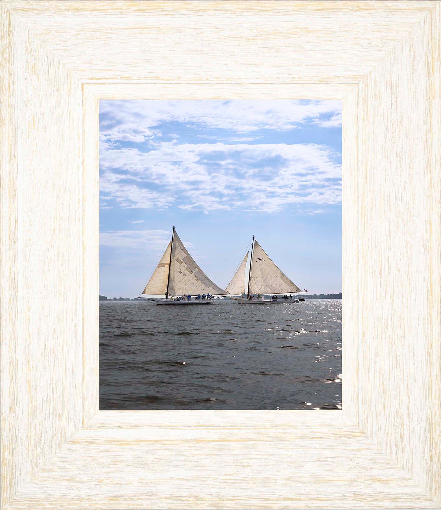 2023 Deal Island Skipjack Races - Fannie Dougherty Leads the Han Em Harve (Color) -- Digital Print
