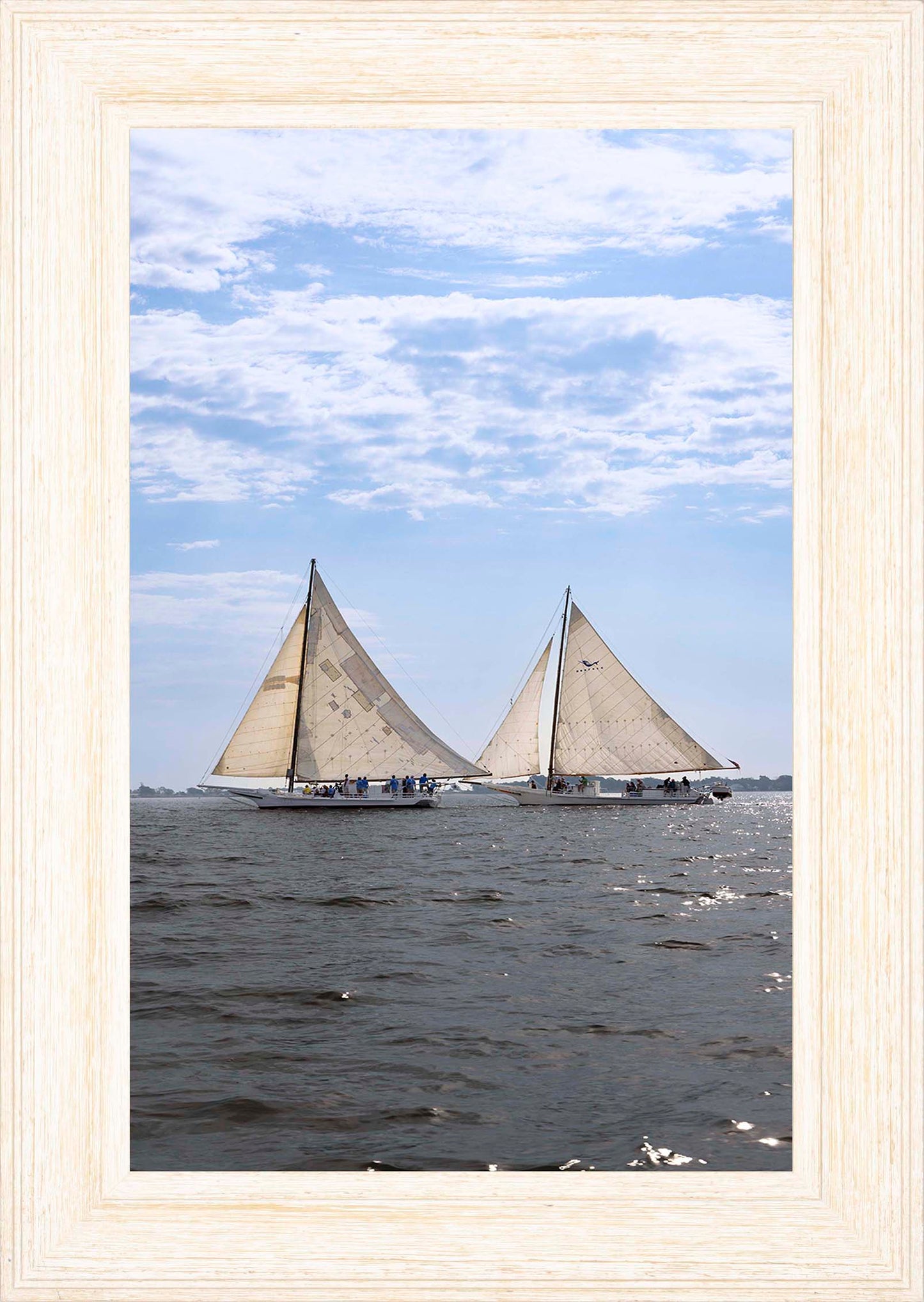 2023 Deal Island Skipjack Races - Fannie Dougherty Leads the Han Em Harve (Color) -- Digital Print