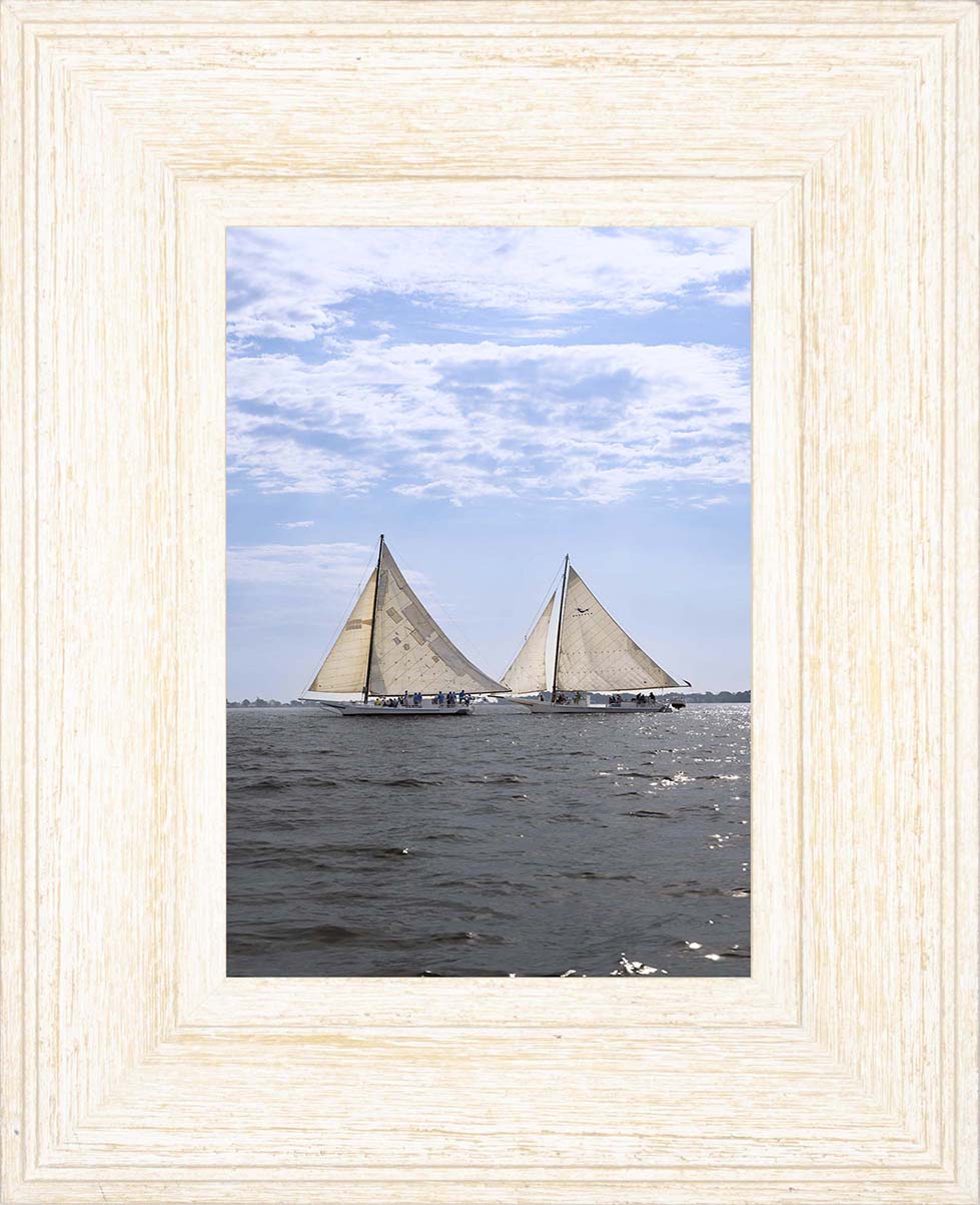 2023 Deal Island Skipjack Races - Fannie Dougherty Leads the Han Em Harve (Color) -- Digital Print