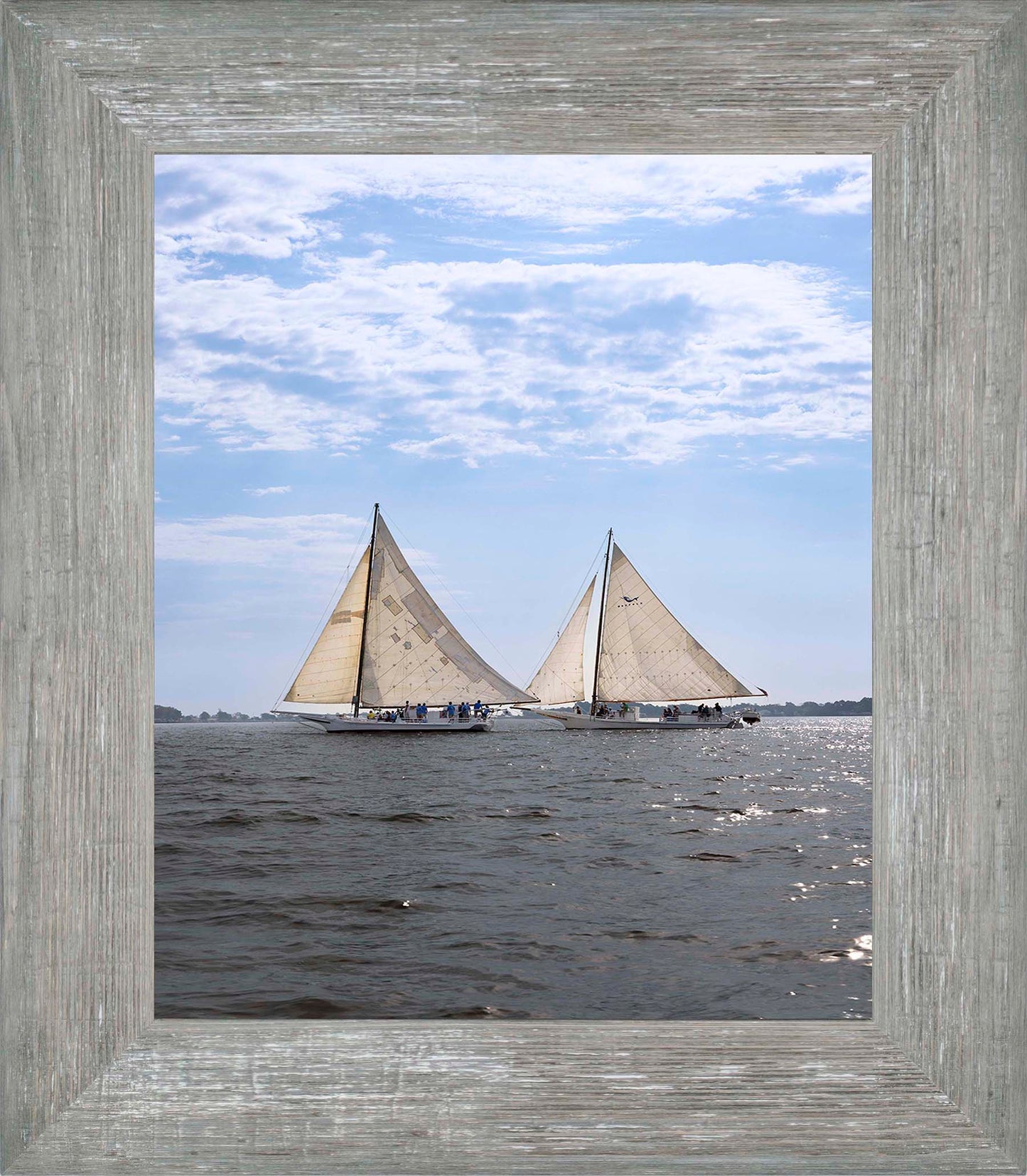 2023 Deal Island Skipjack Races - Fannie Dougherty Leads the Han Em Harve (Color) -- Digital Print