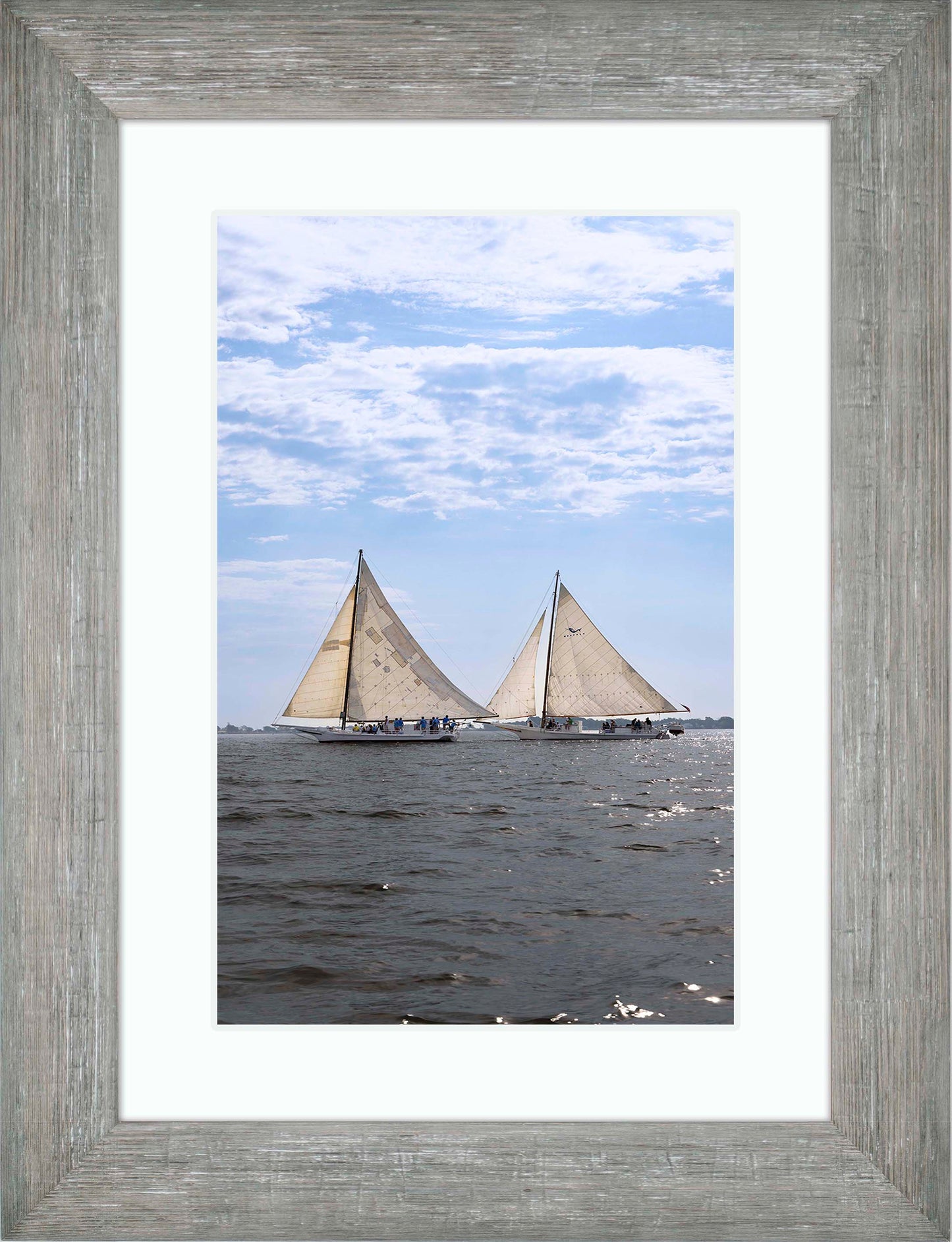 2023 Deal Island Skipjack Races - Fannie Dougherty Leads the Han Em Harve (Color) -- Digital Print