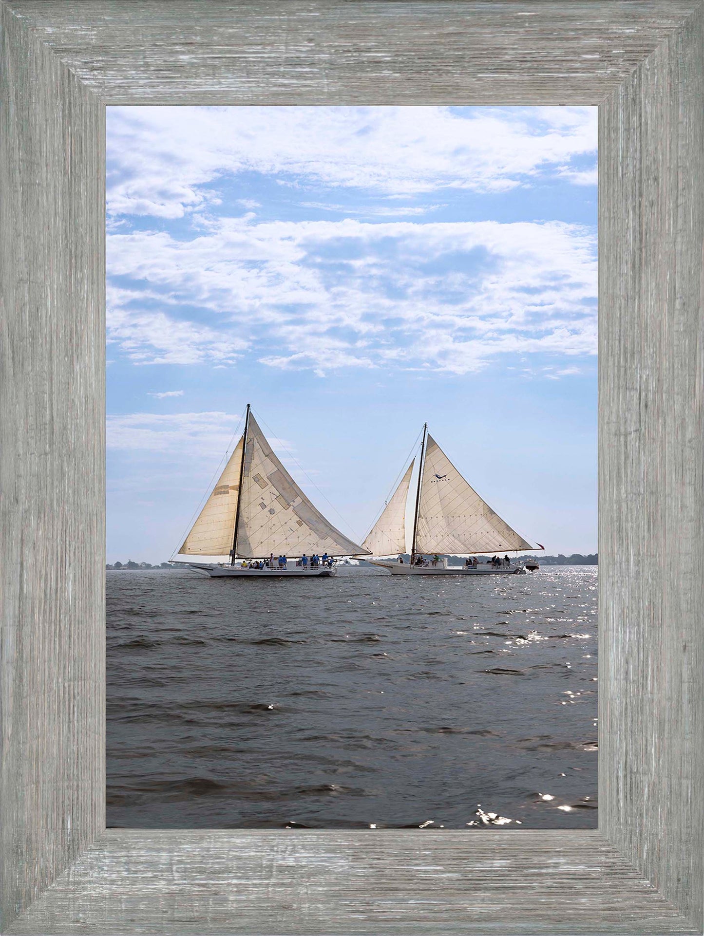 2023 Deal Island Skipjack Races - Fannie Dougherty Leads the Han Em Harve (Color) -- Digital Print