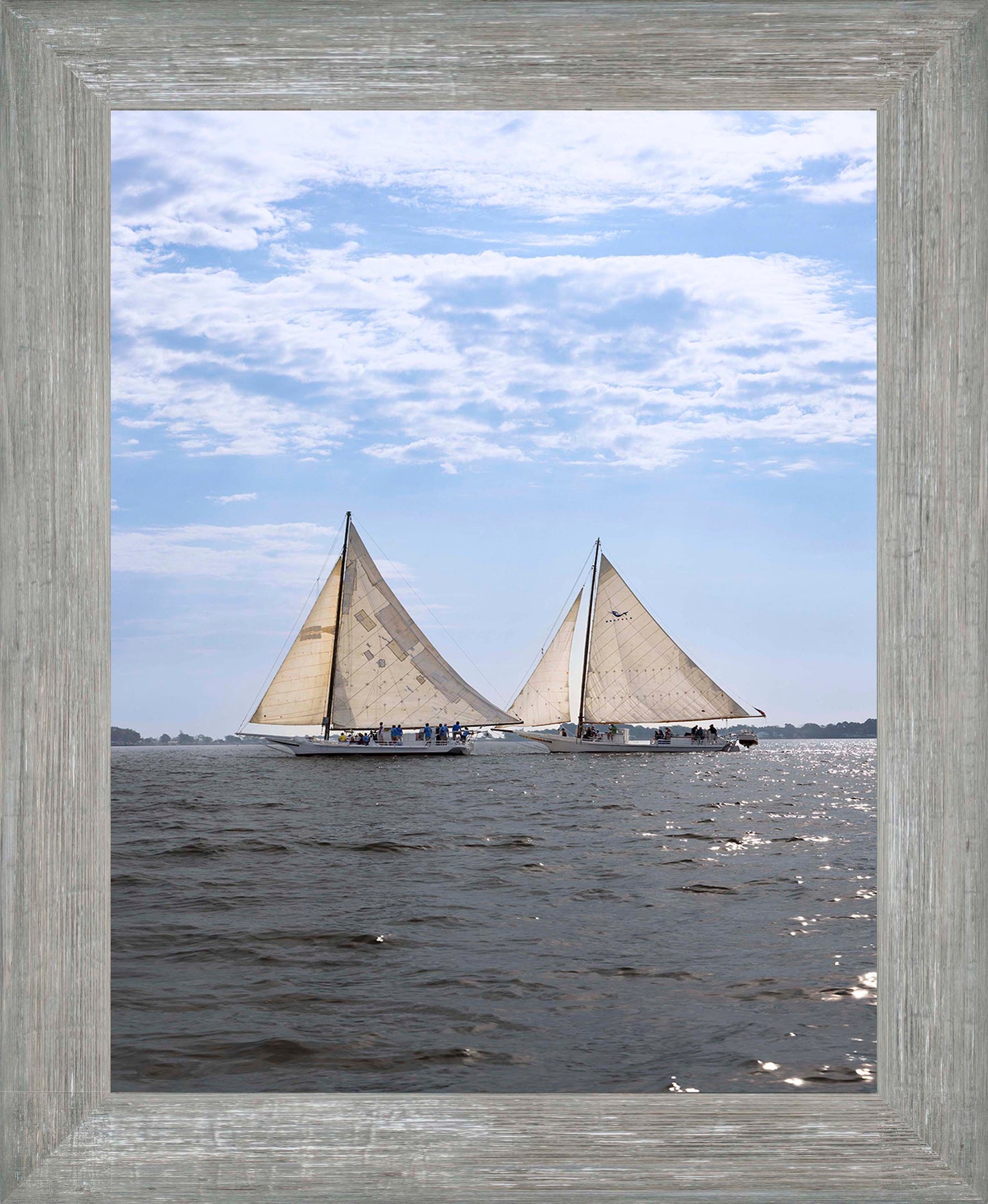 2023 Deal Island Skipjack Races - Fannie Dougherty Leads the Han Em Harve (Color) -- Digital Print