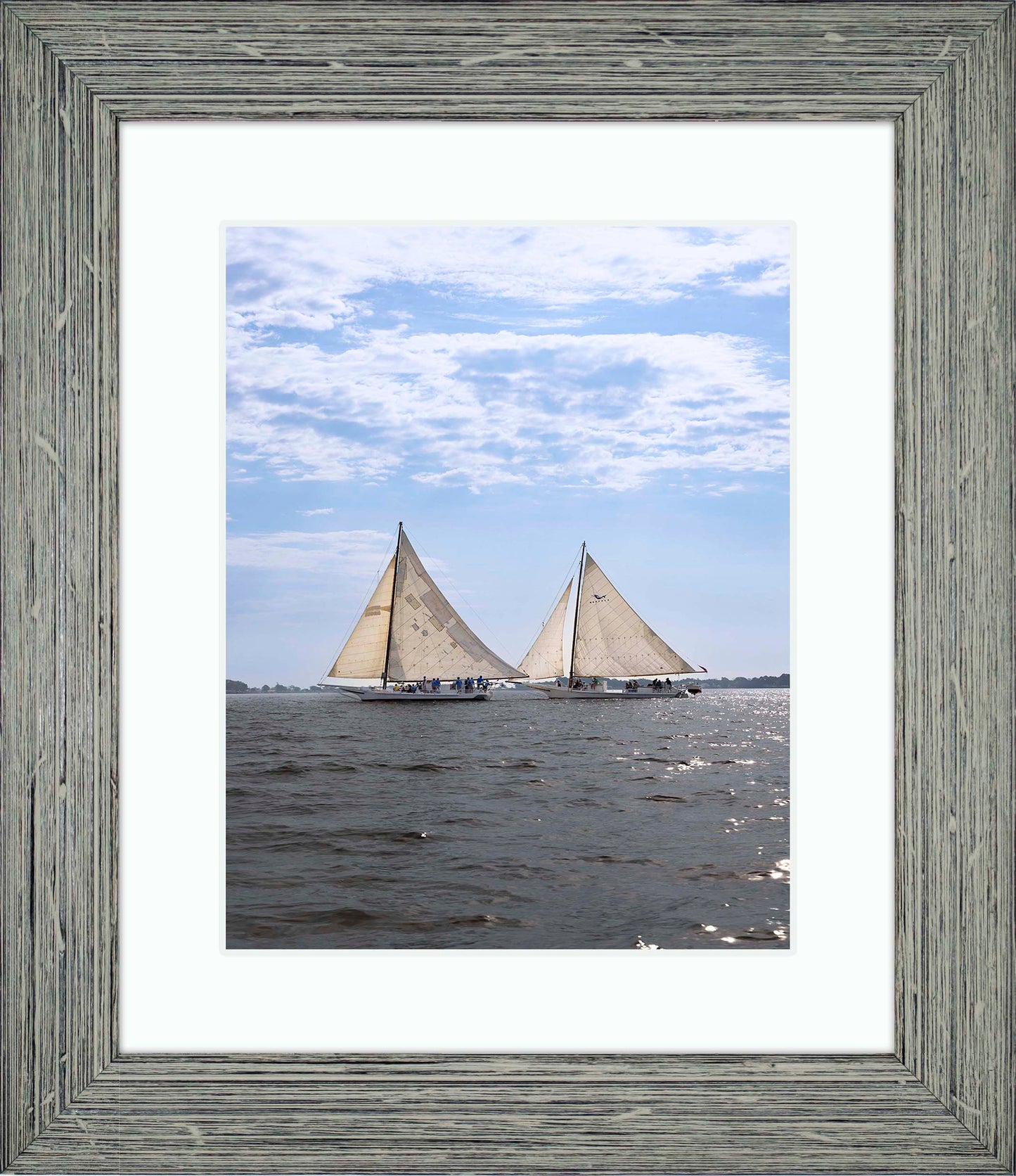 2023 Deal Island Skipjack Races - Fannie Dougherty Leads the Han Em Harve (Color) -- Digital Print