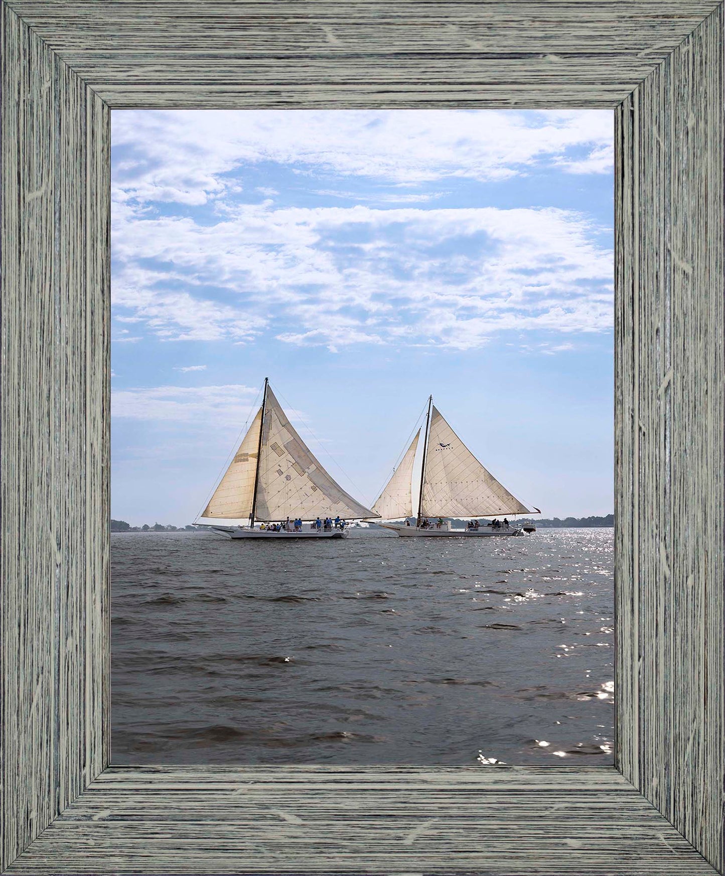 2023 Deal Island Skipjack Races - Fannie Dougherty Leads the Han Em Harve (Color) -- Digital Print