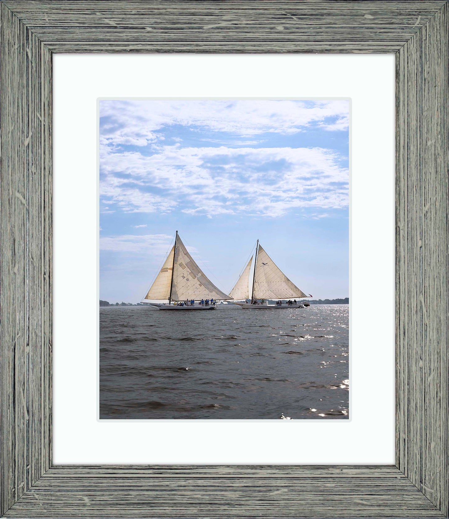 2023 Deal Island Skipjack Races - Fannie Dougherty Leads the Han Em Harve (Color) -- Digital Print