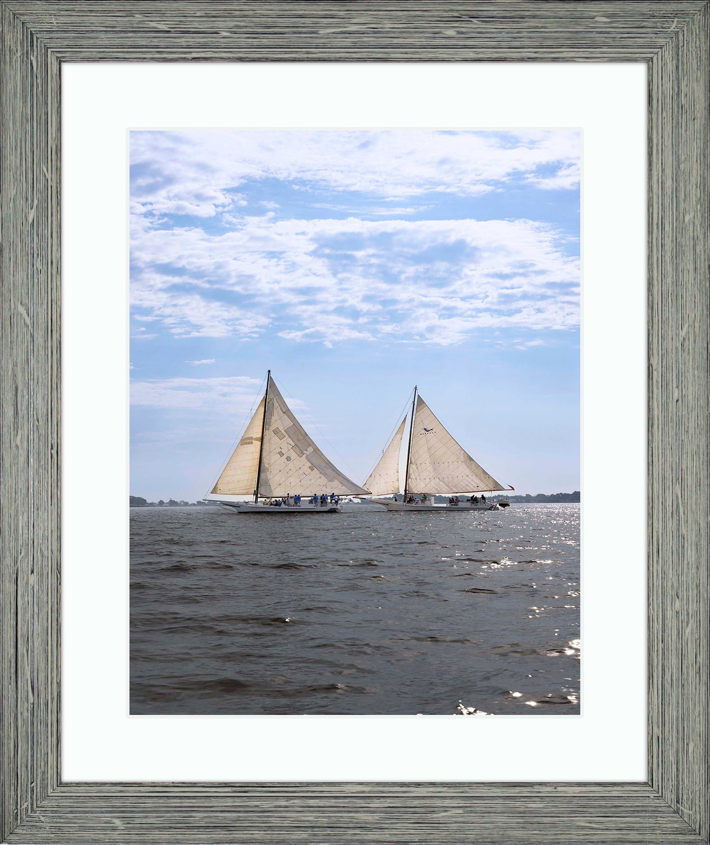 2023 Deal Island Skipjack Races - Fannie Dougherty Leads the Han Em Harve (Color) -- Digital Print