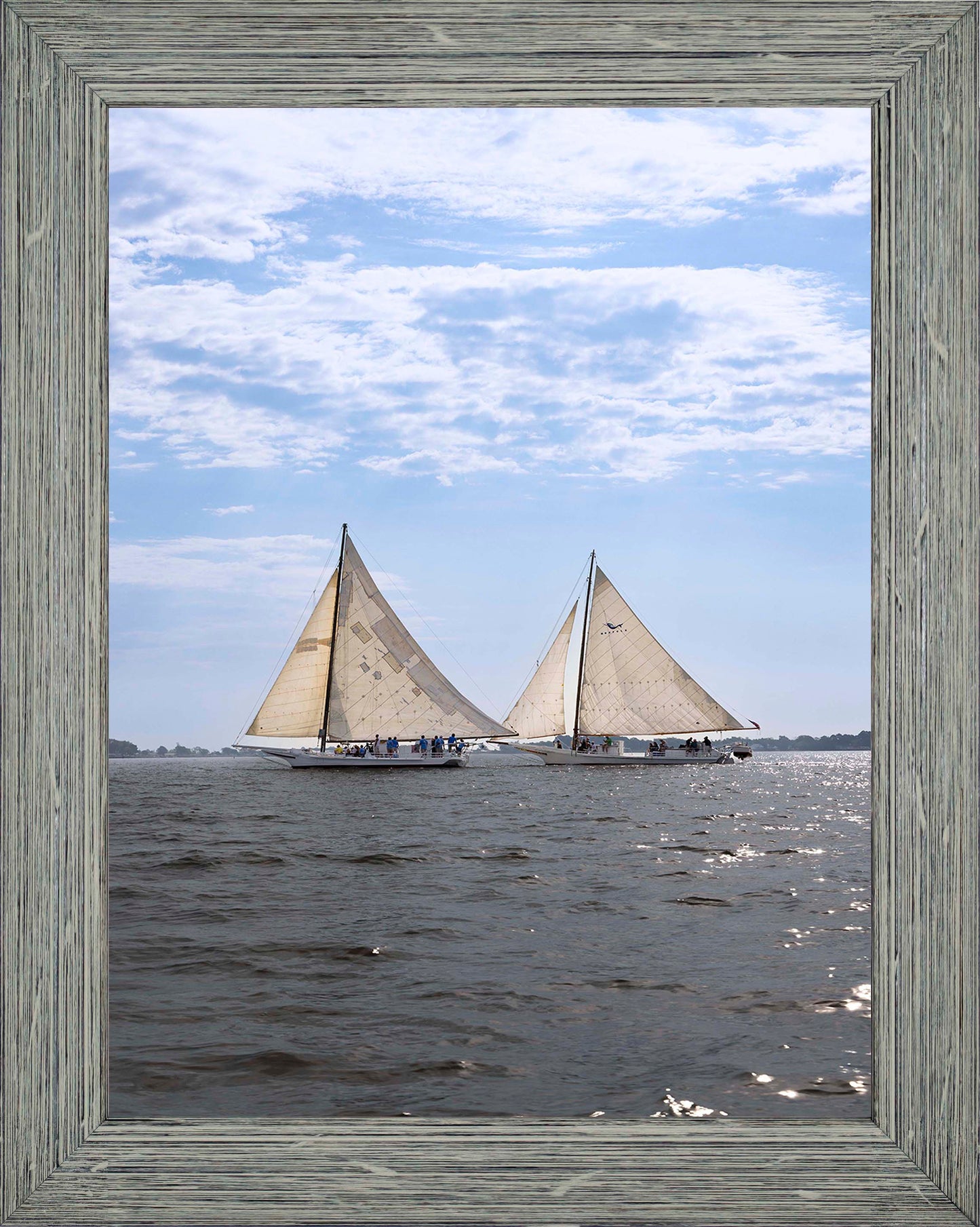 2023 Deal Island Skipjack Races - Fannie Dougherty Leads the Han Em Harve (Color) -- Digital Print