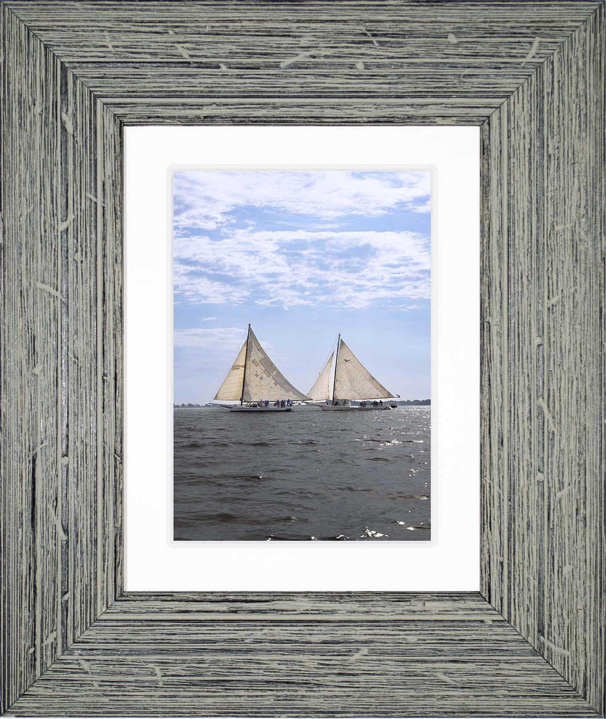 2023 Deal Island Skipjack Races - Fannie Dougherty Leads the Han Em Harve (Color) -- Digital Print
