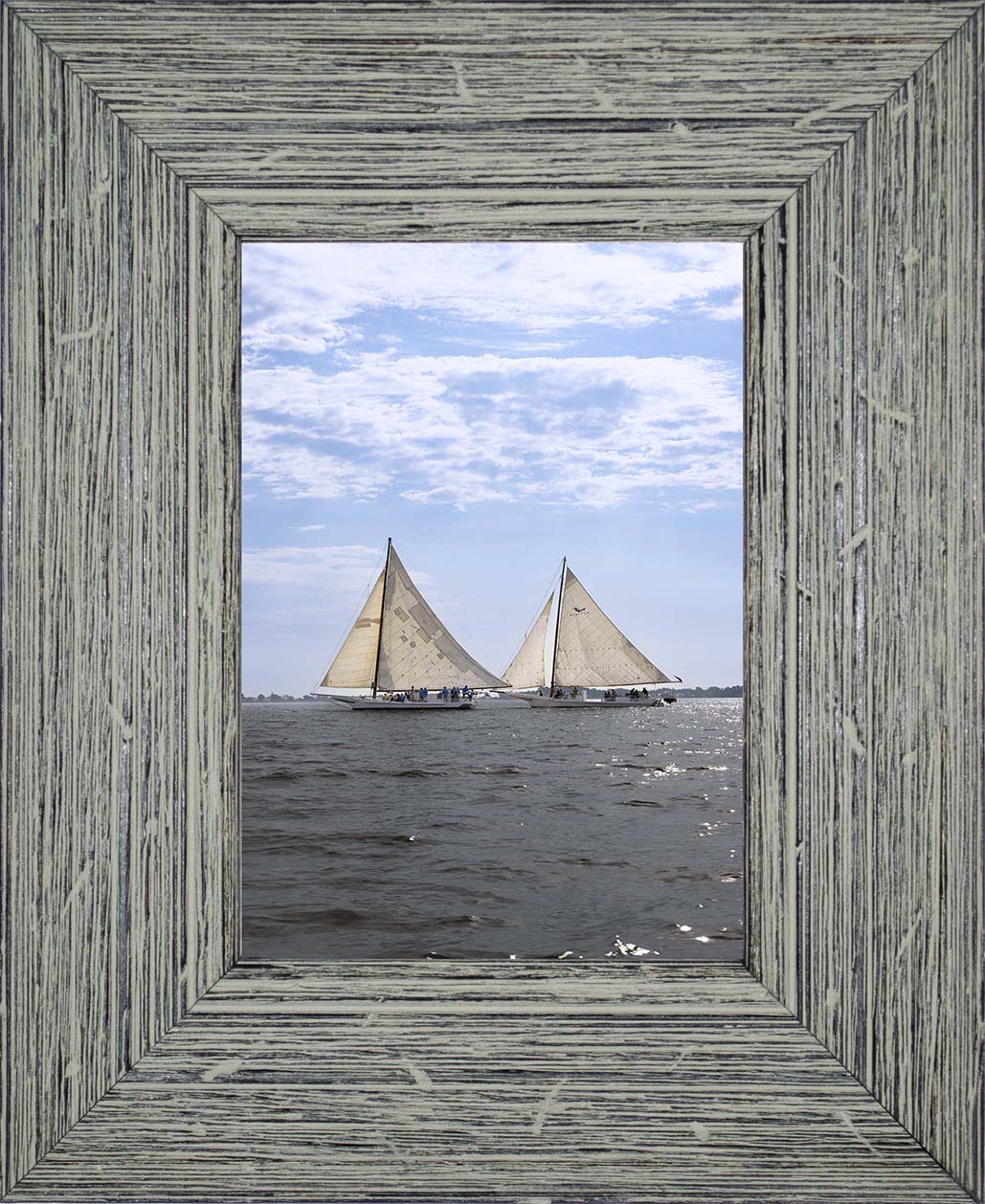 2023 Deal Island Skipjack Races - Fannie Dougherty Leads the Han Em Harve (Color) -- Digital Print