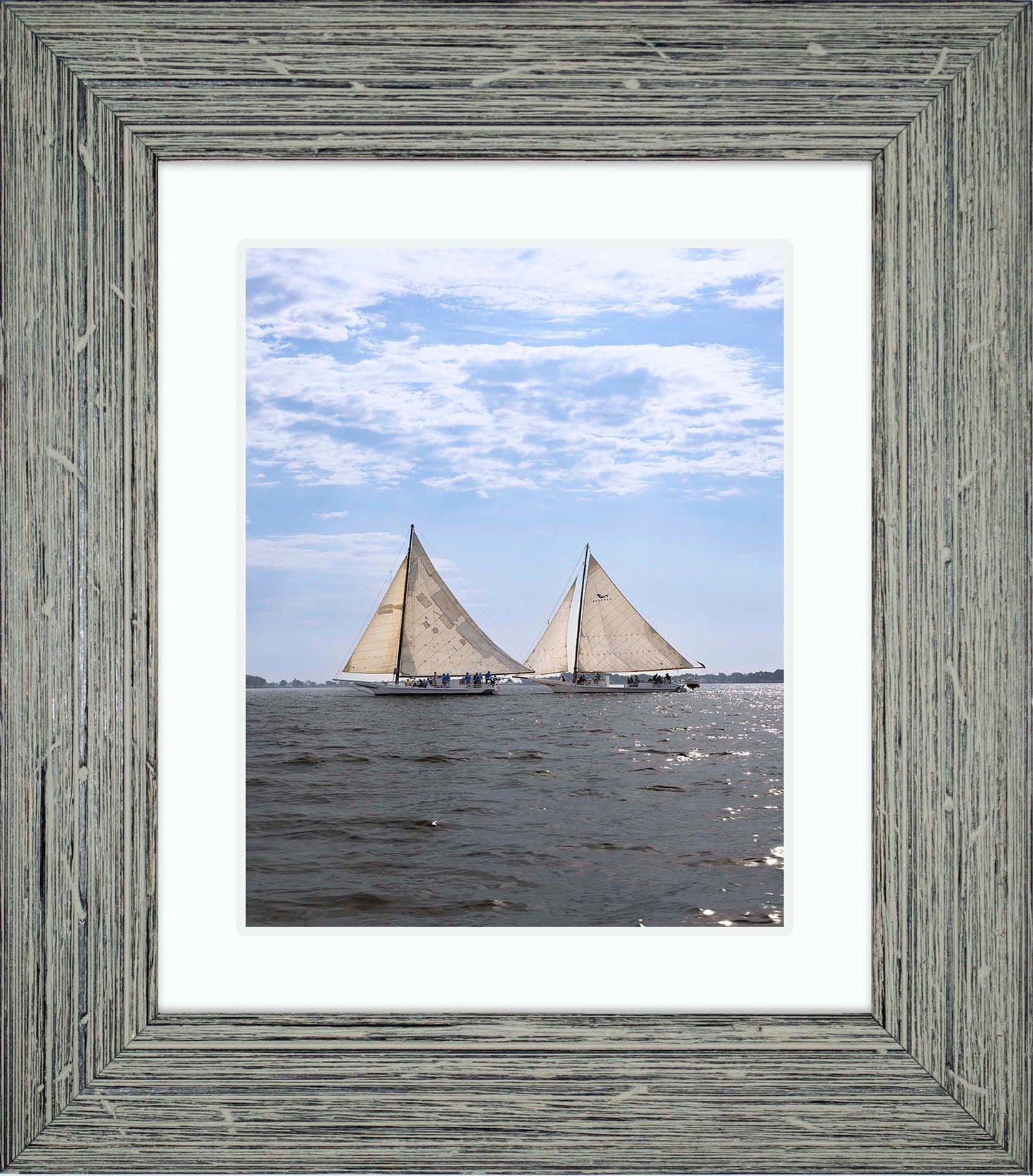 2023 Deal Island Skipjack Races - Fannie Dougherty Leads the Han Em Harve (Color) -- Digital Print