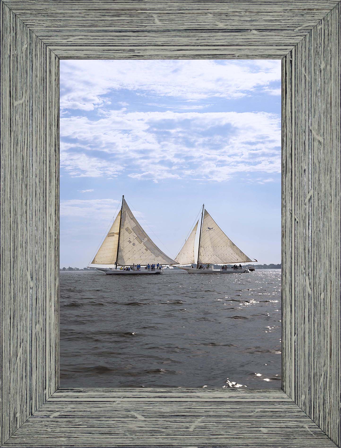 2023 Deal Island Skipjack Races - Fannie Dougherty Leads the Han Em Harve (Color) -- Digital Print