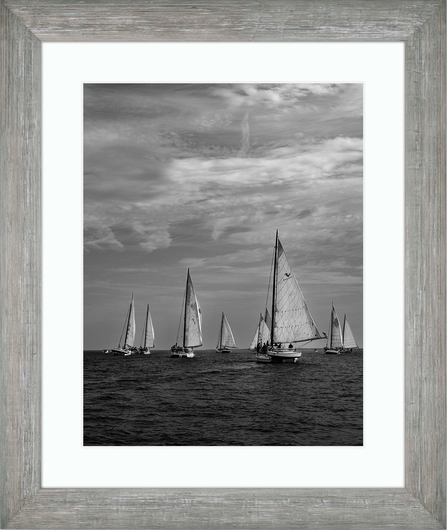 2023 Deal Island Skipjack Races - Following the Fleet (BW) -- Digital Print