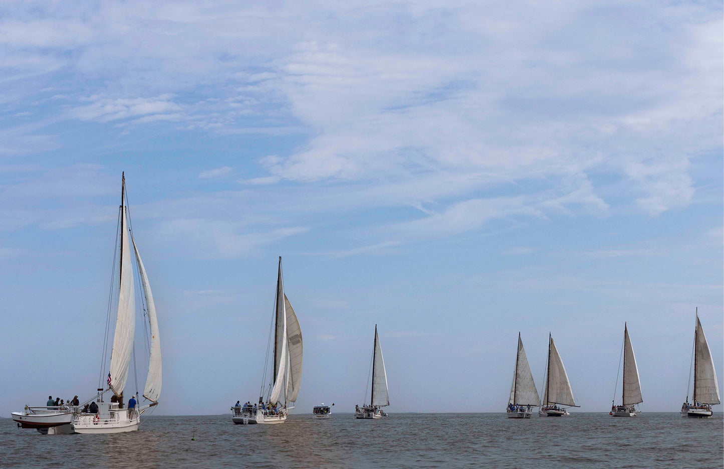 2023 Deal Island Skipjack Races - Spreading the Field (Color) -- Digital Print
