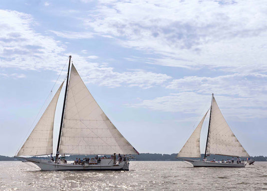 2023 Deal Island Skipjack Races - The Somerset Leads the Ida May -- Digital Print