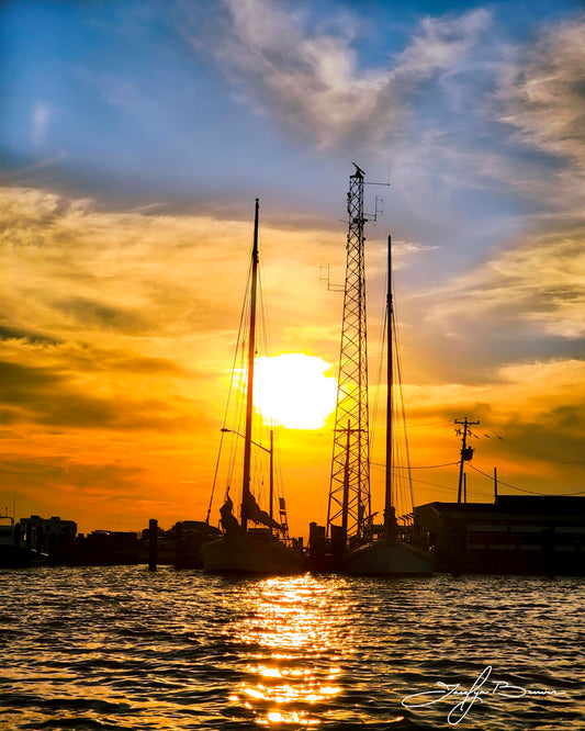 Deal Island Harbor Sunset -- Digital Print