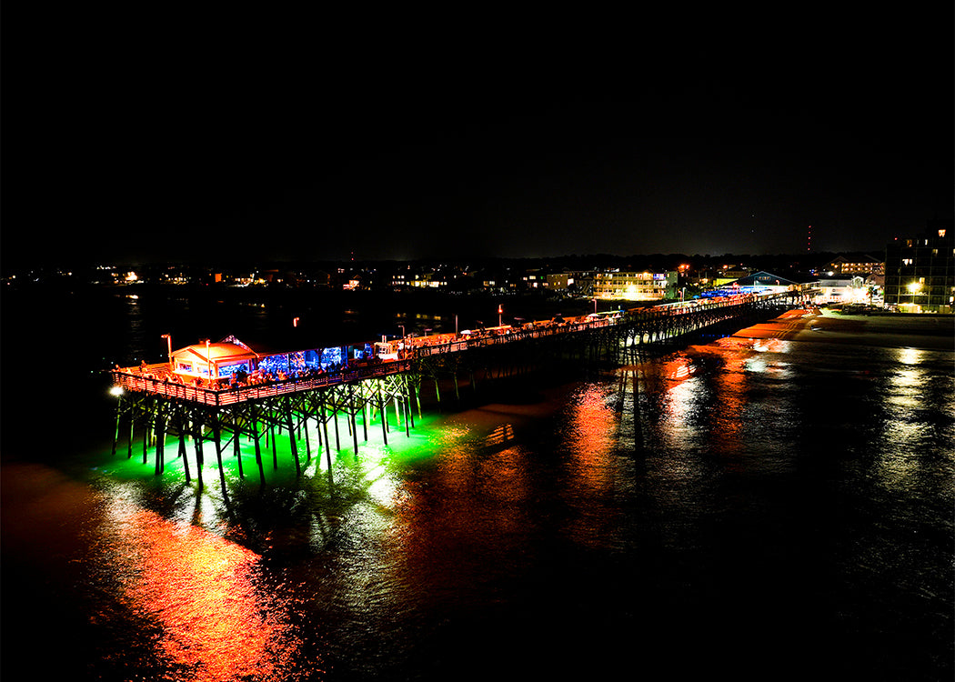 Garden City Pier At Night Digital Print Gallery 1113 LLC garden-city-pier-at-night-digital-print-gallery-1113-llc