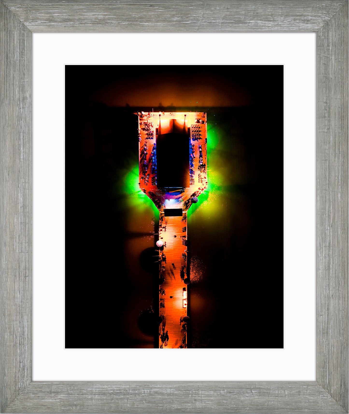 Top Down of Garden City Pier at Night -- Digital Print