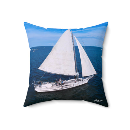 Spun Polyester Square Skipjack Pillow (Messenger)