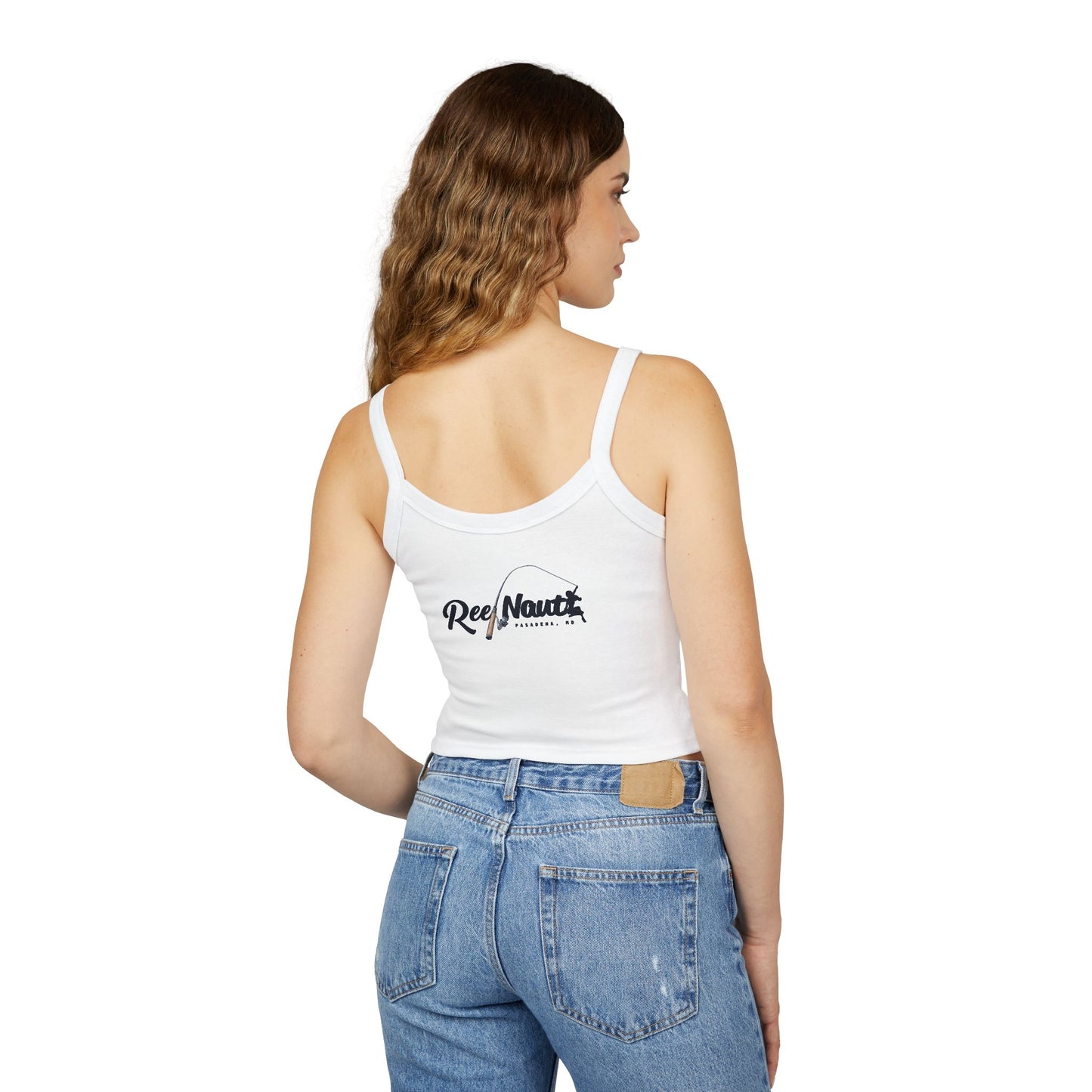 Captain's Pillows Crop Tank — 'ReelNauti' Spaghetti Strap Women's Tank Top