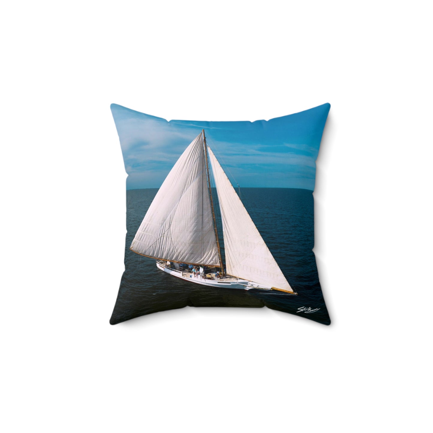 Spun Polyester Square Skipjack Pillow (Ruark)