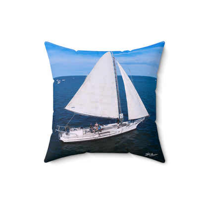 Spun Polyester Square Skipjack Pillow (Messenger)