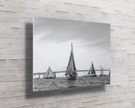 2025 Sandy Point Skipjack Races - Fleet at the Bridge -- HD Metal