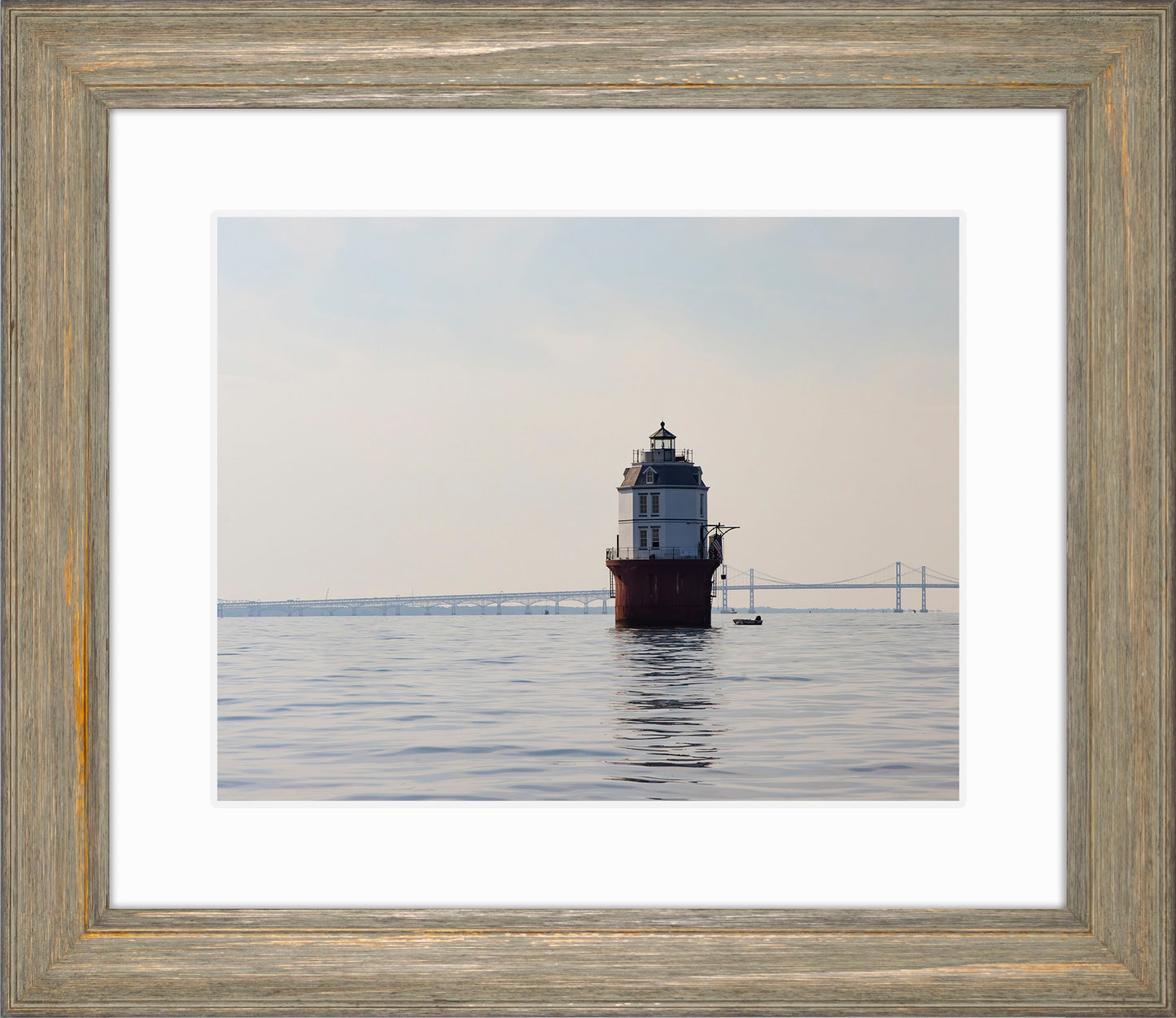 2025 Sandy Point Skipjack Races - Baltimore Harbor Light before the Race
